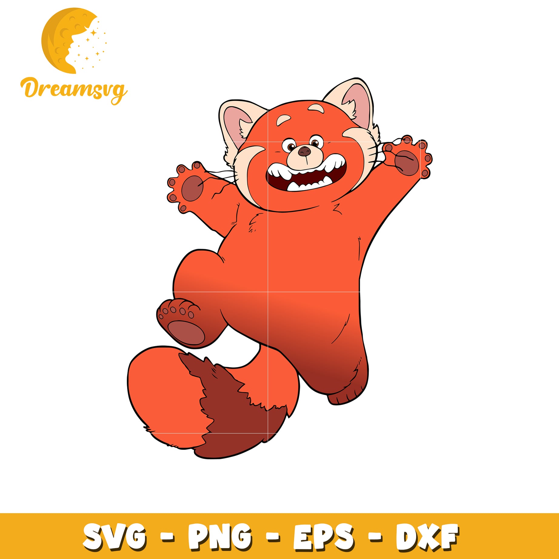 Happy Red Panda SVG PNG EPS DXF Cut File – DreamSVG Store