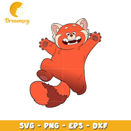 Happy Red Panda SVG PNG EPS DXF Cut File
