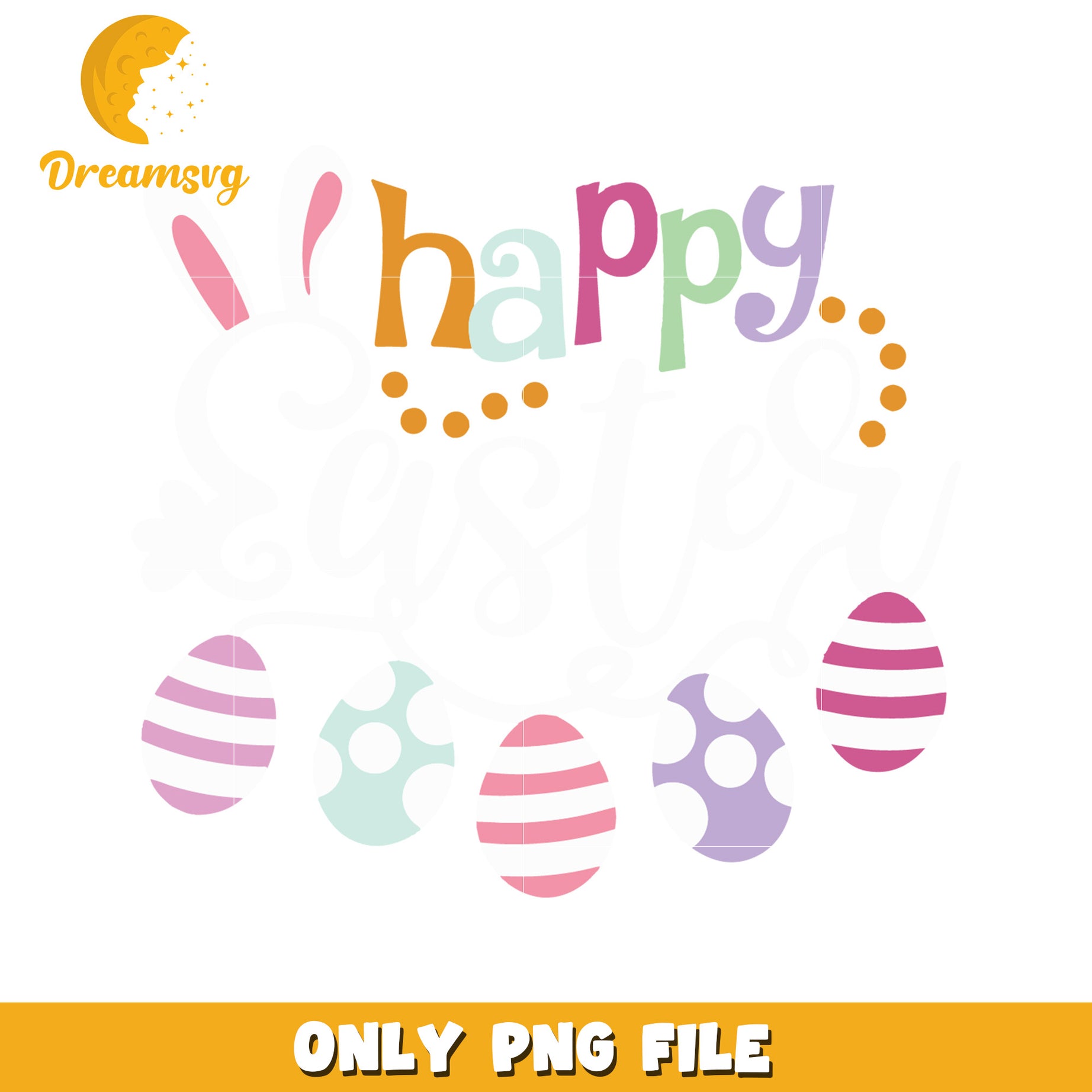 Happy easter font design png, happy easter png, font design png