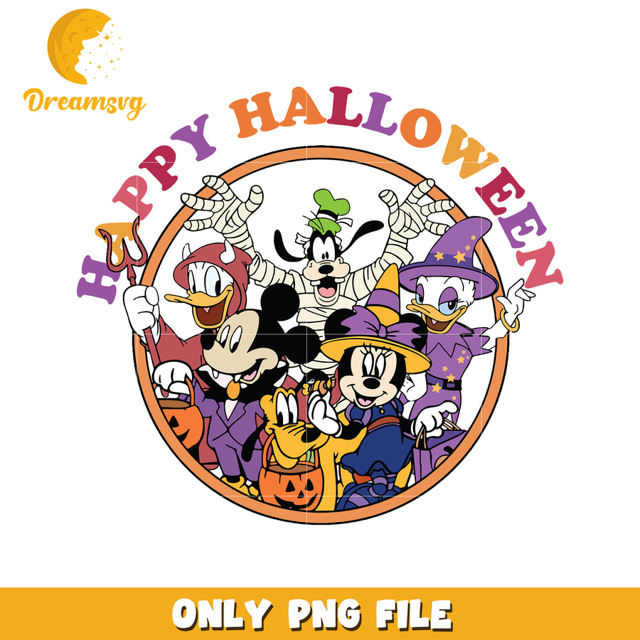 Happy halloween design png, horror characters png, horror cartoons png