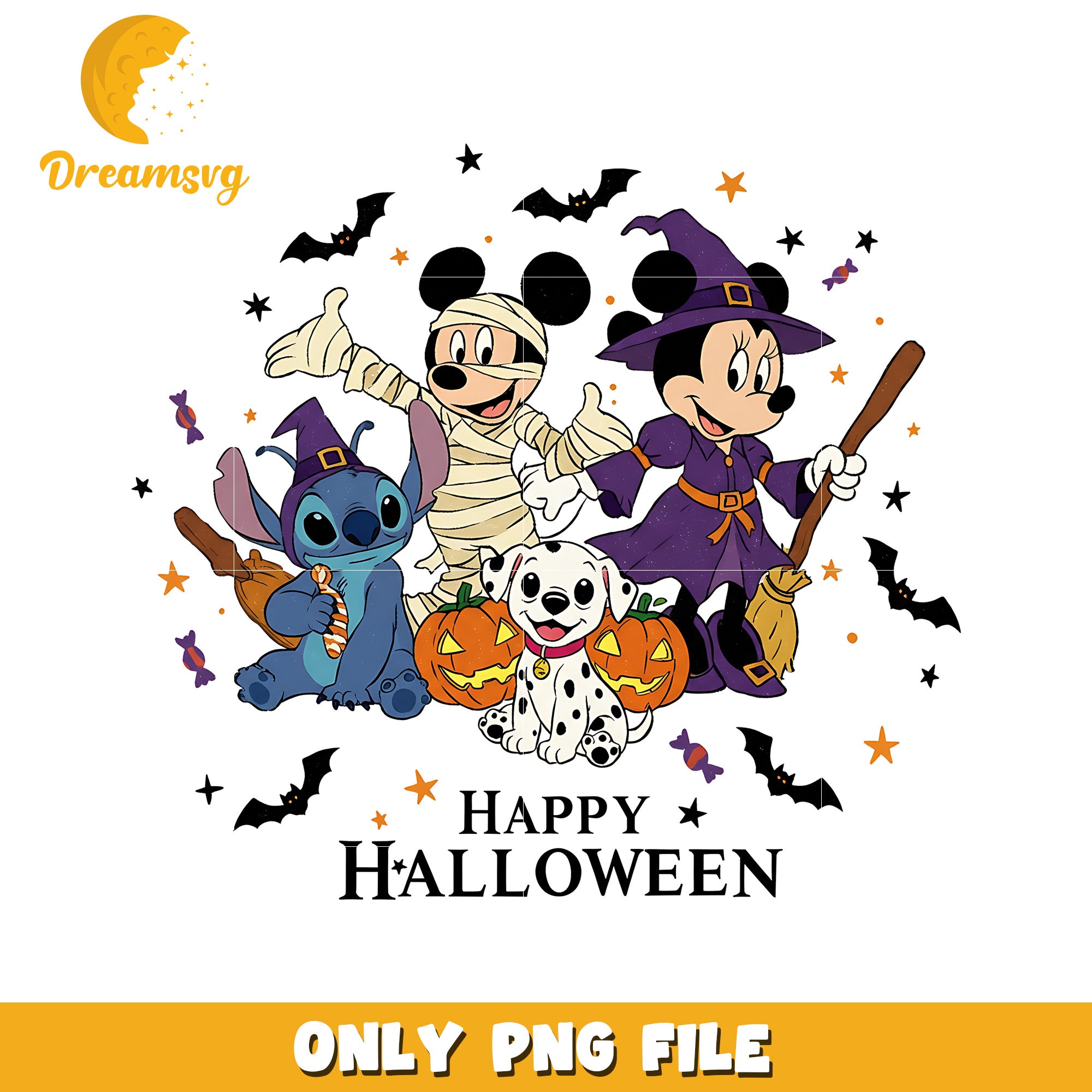 Happy halloween disney png, halloween town png, happy design png
