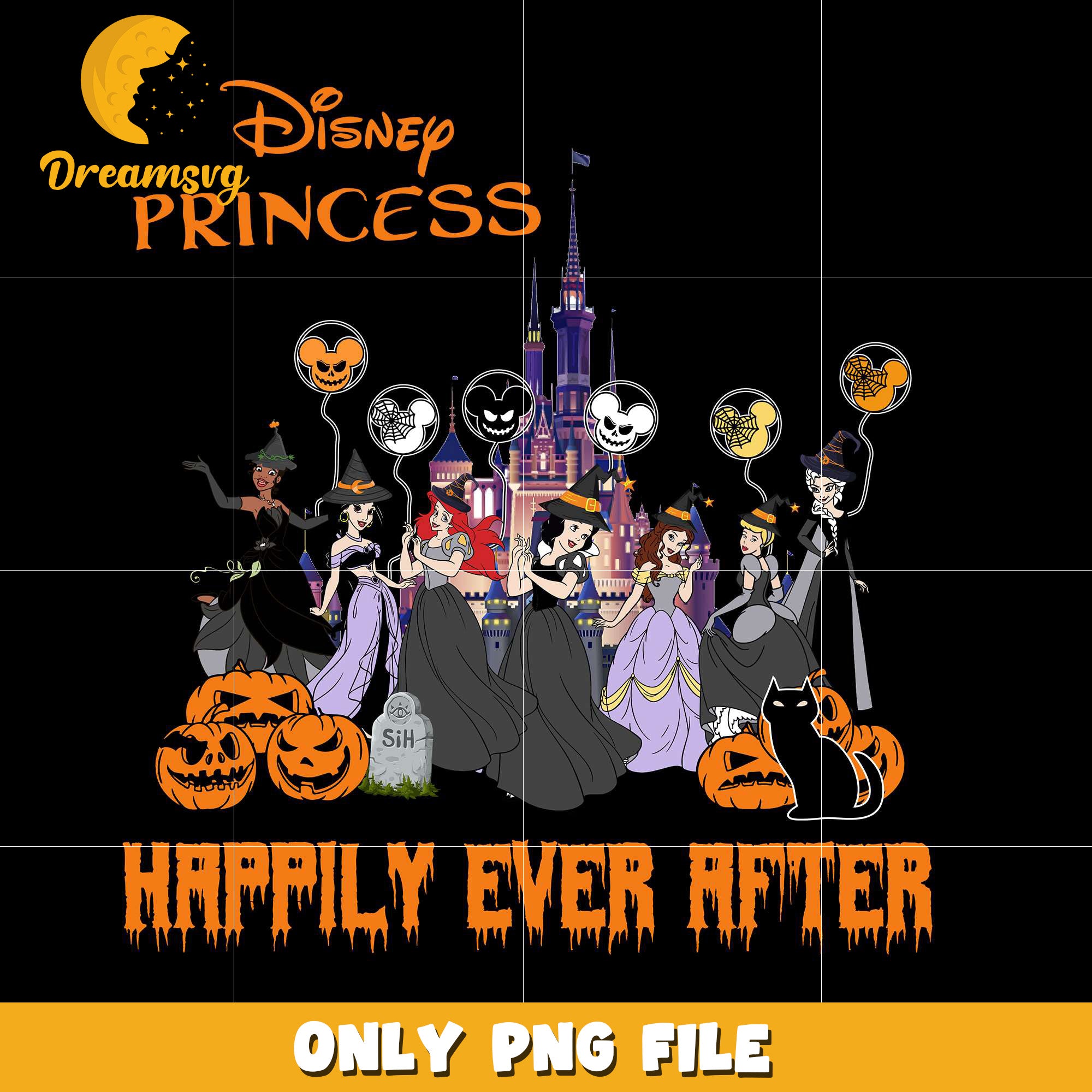 Happyly ever after png, halloween ​​candy png, disney princess png