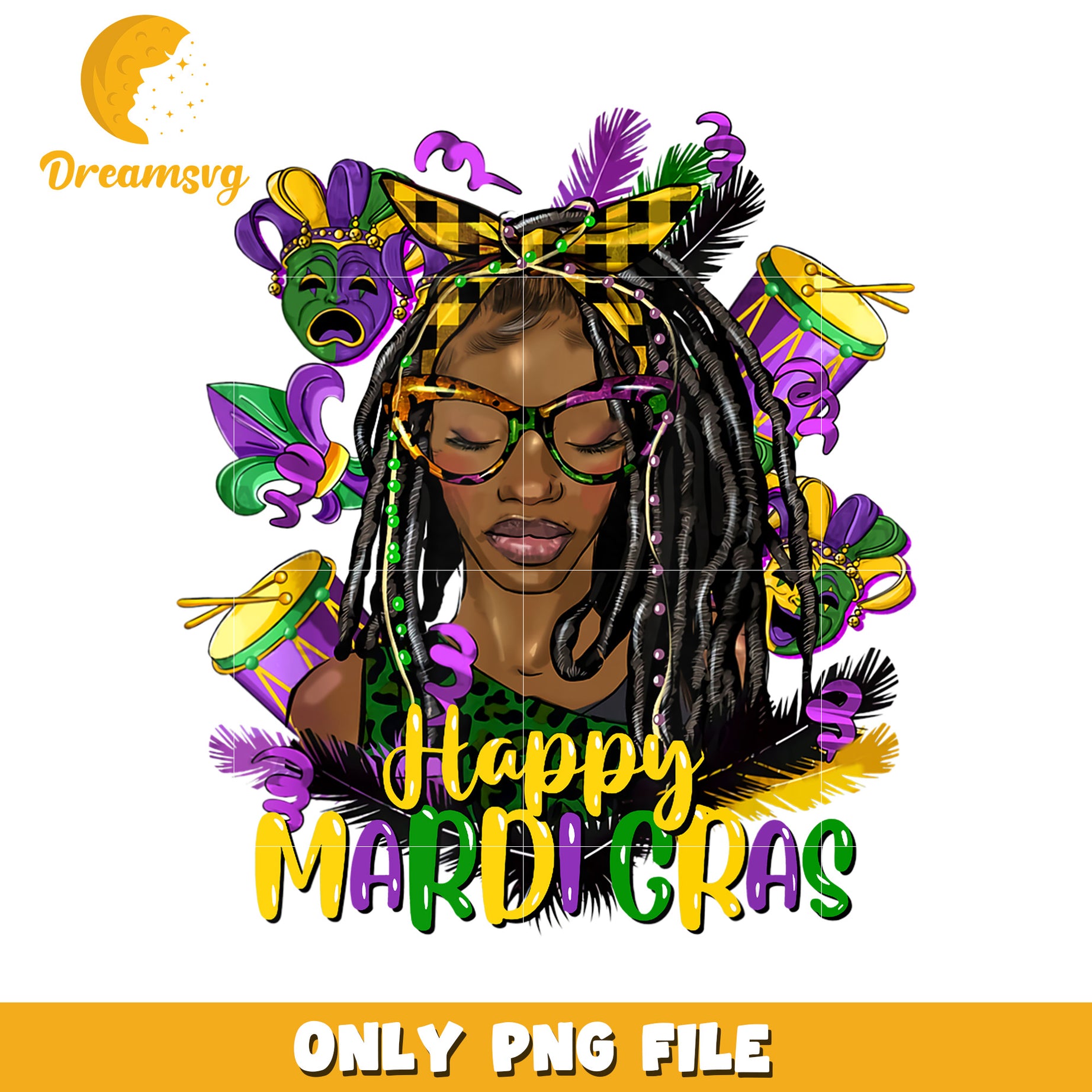 Happy mardi gras day black women  png, happy mardi gras day png