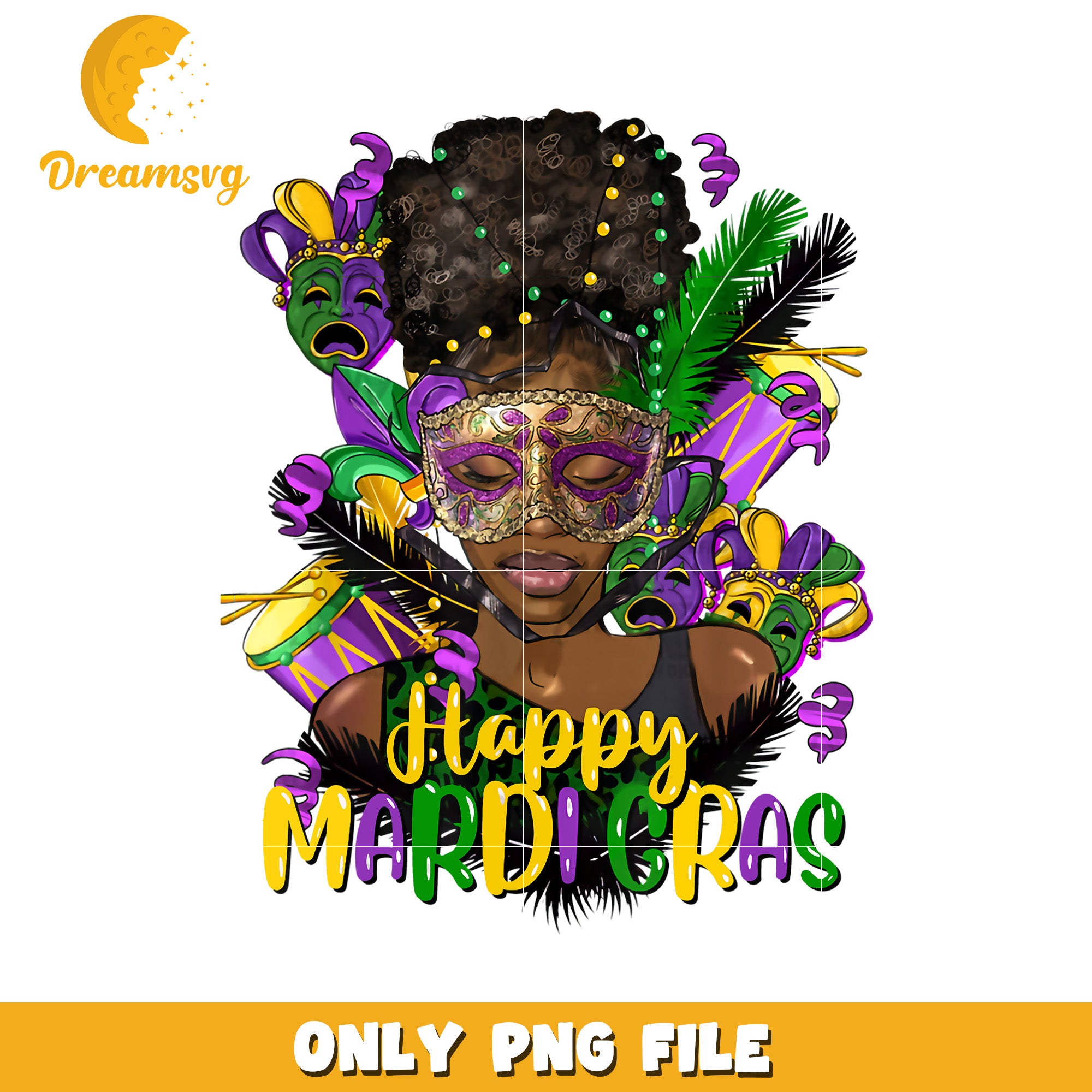 Happy mardi gras girl costume png, happy mardi gras day png