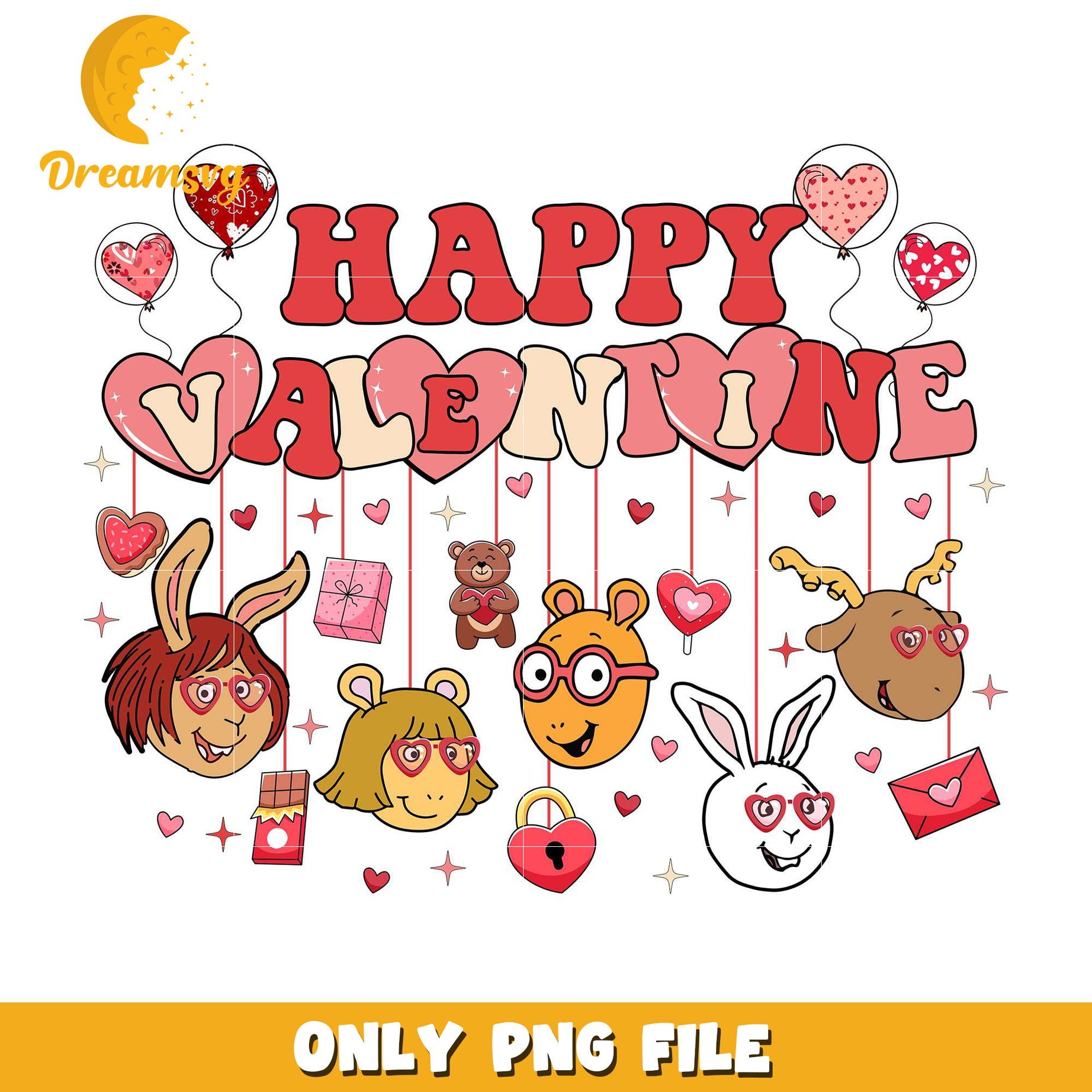 Happy valentine's day athur tv show png, Happy valentine's day png