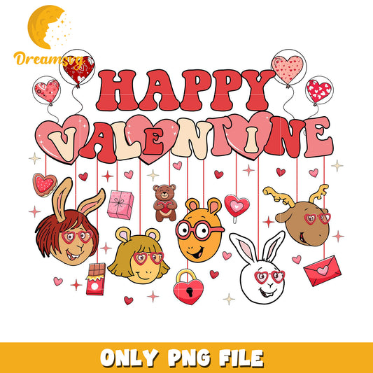 Happy valentine's day athur tv show png, Happy valentine's day png