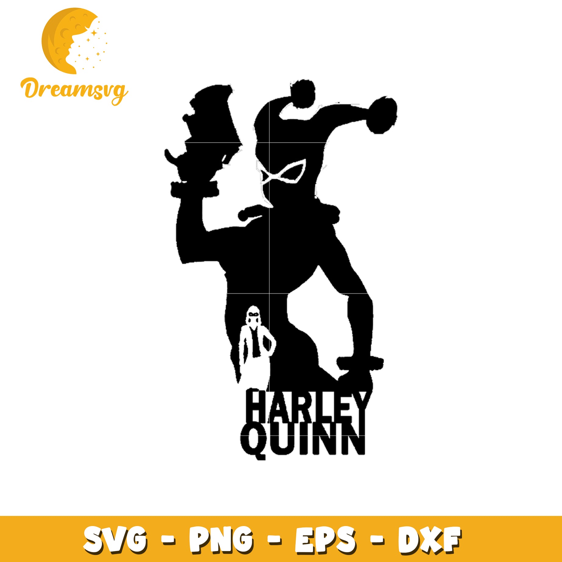 Harley Quinn Silhouette SVG Cut File