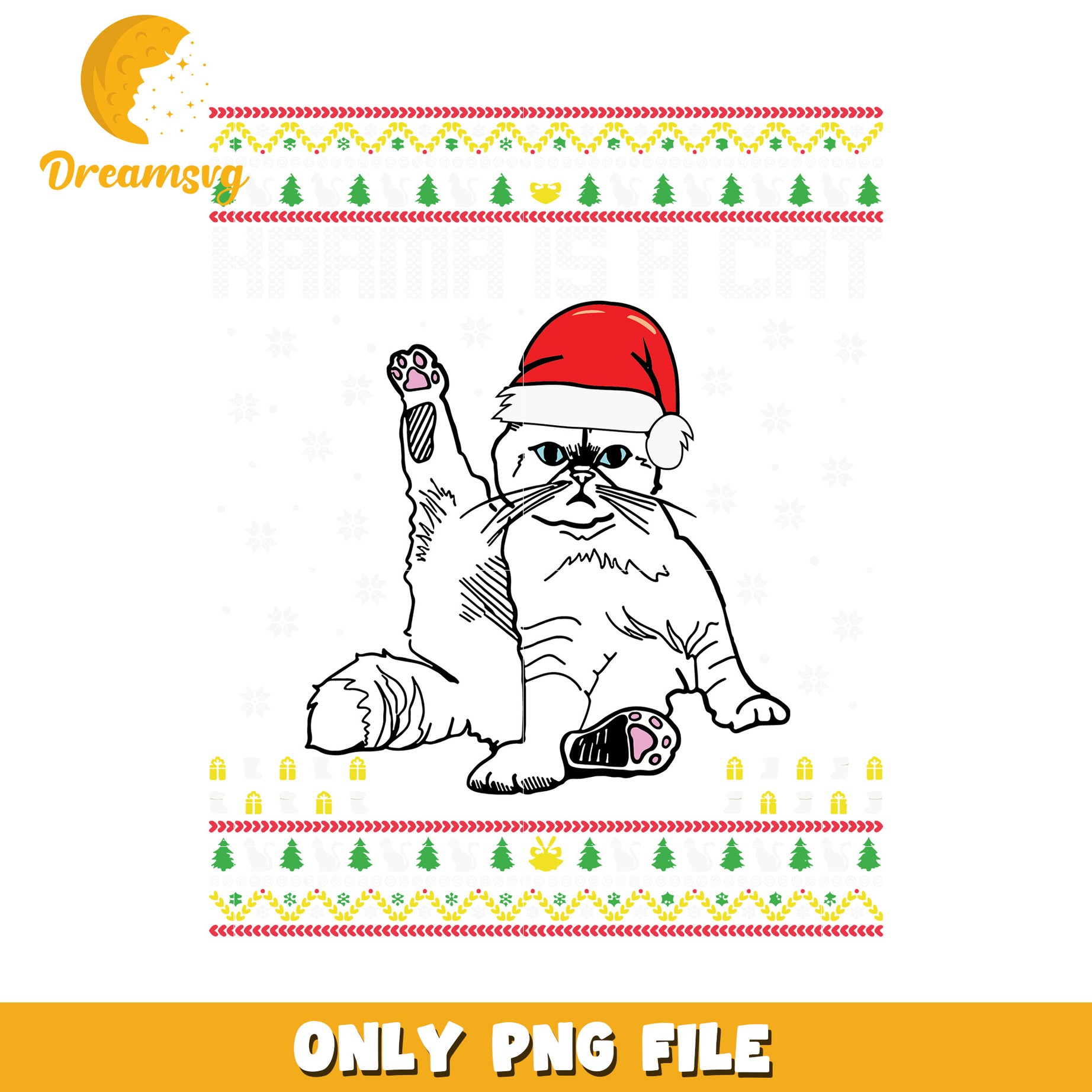 Harma is a cat santa hat png, santa hat png, christmas png