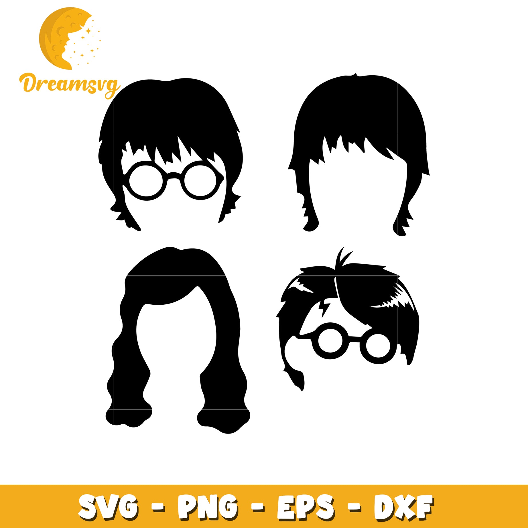 Harry Potter Hair SVG Cut Files