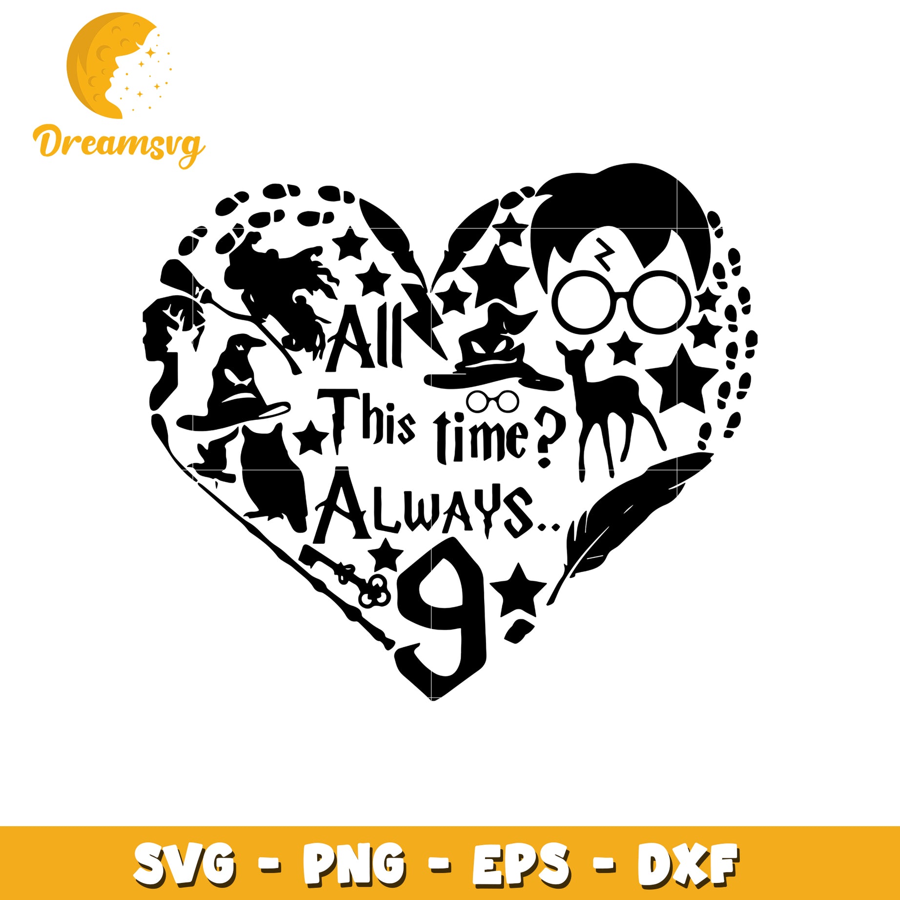 Harry Potter Heart SVG Cut Files