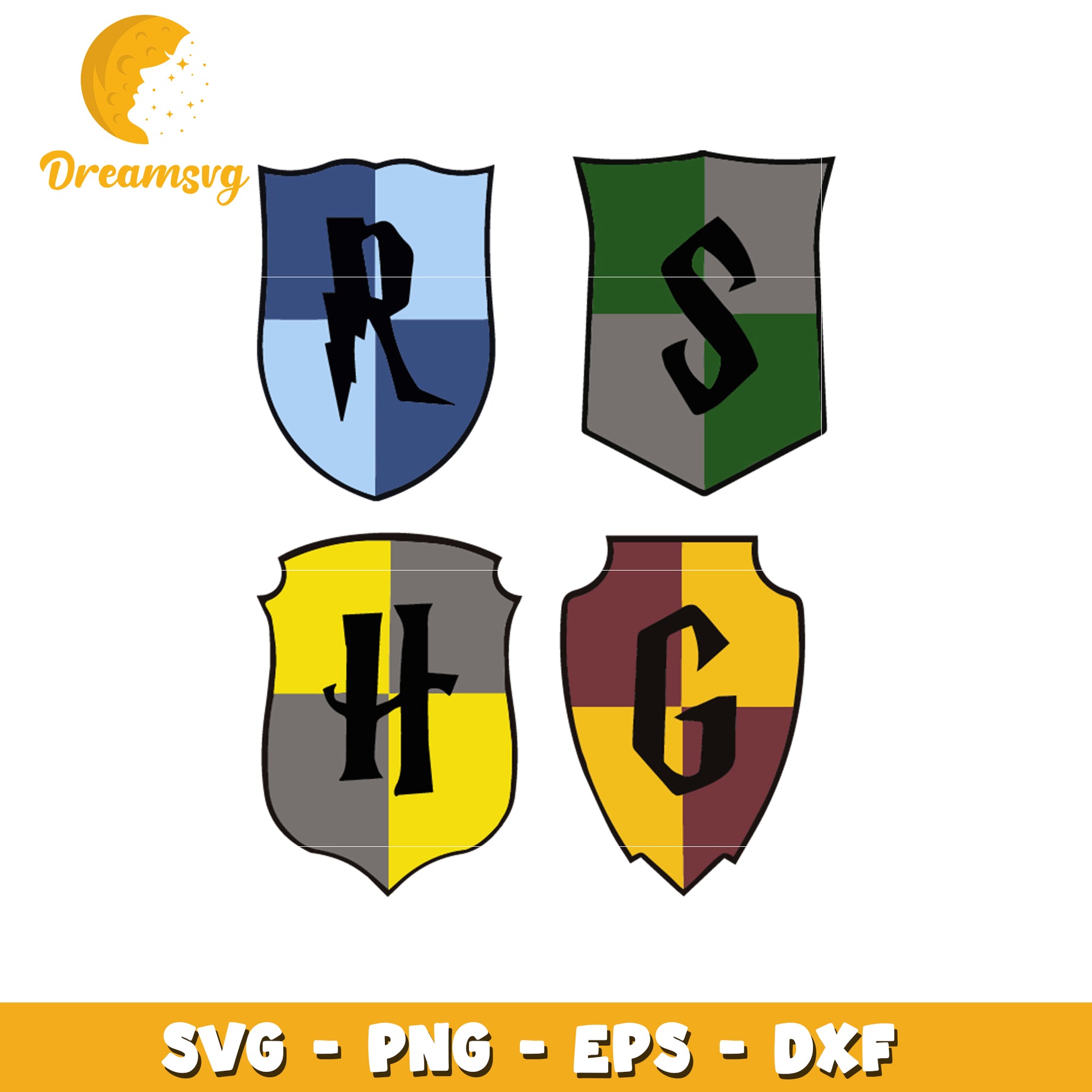 Harry Potter House Crests SVG