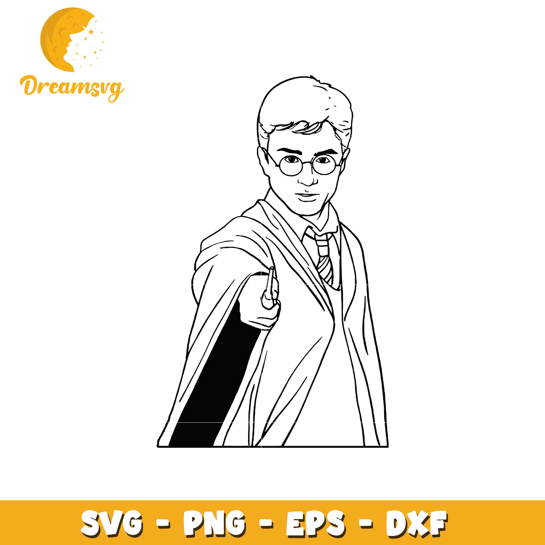 Harry Potter PNG, SVG, EPS, DXF Files for Cricut and Silhouette.
