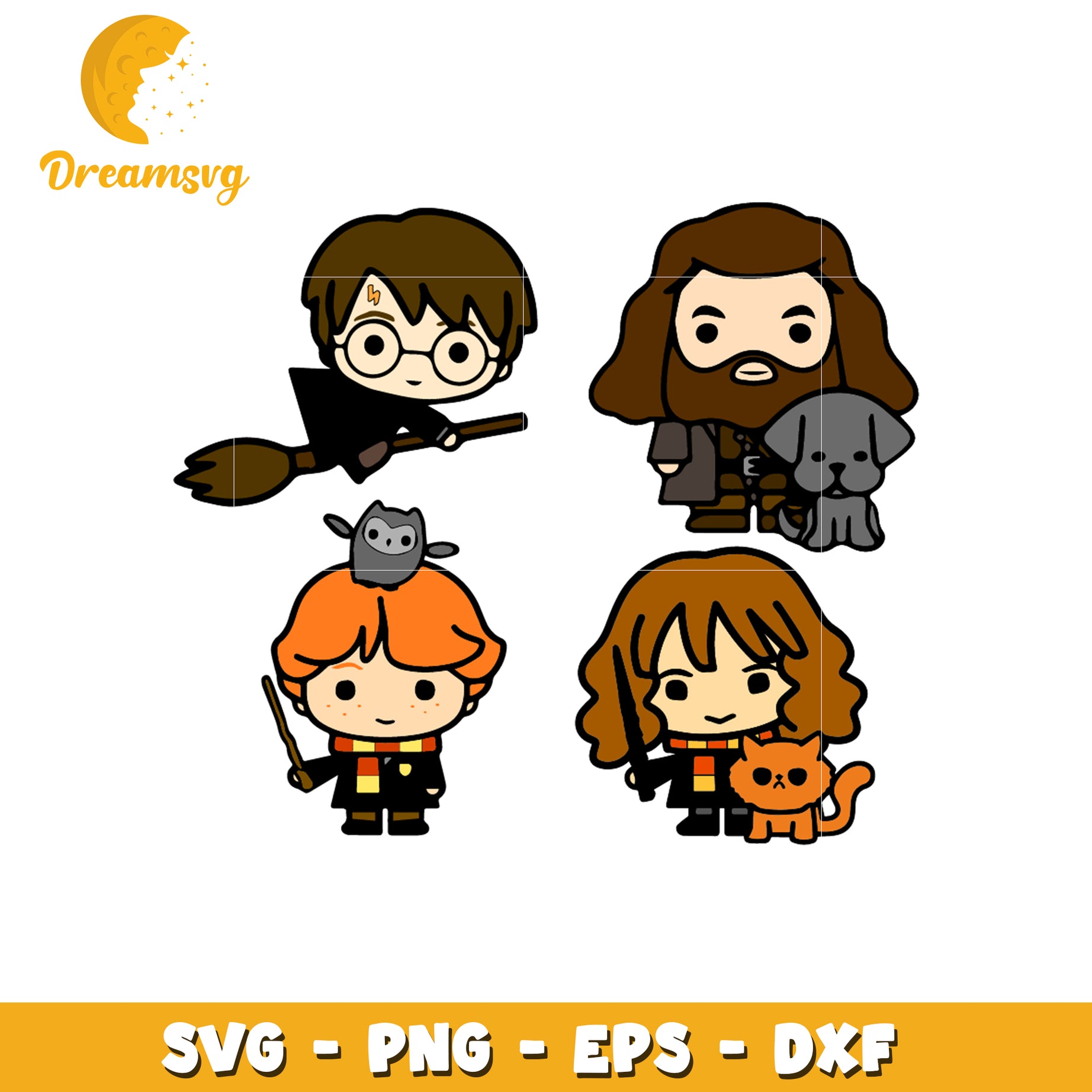 Harry Potter SVG Bundle Cute Characters