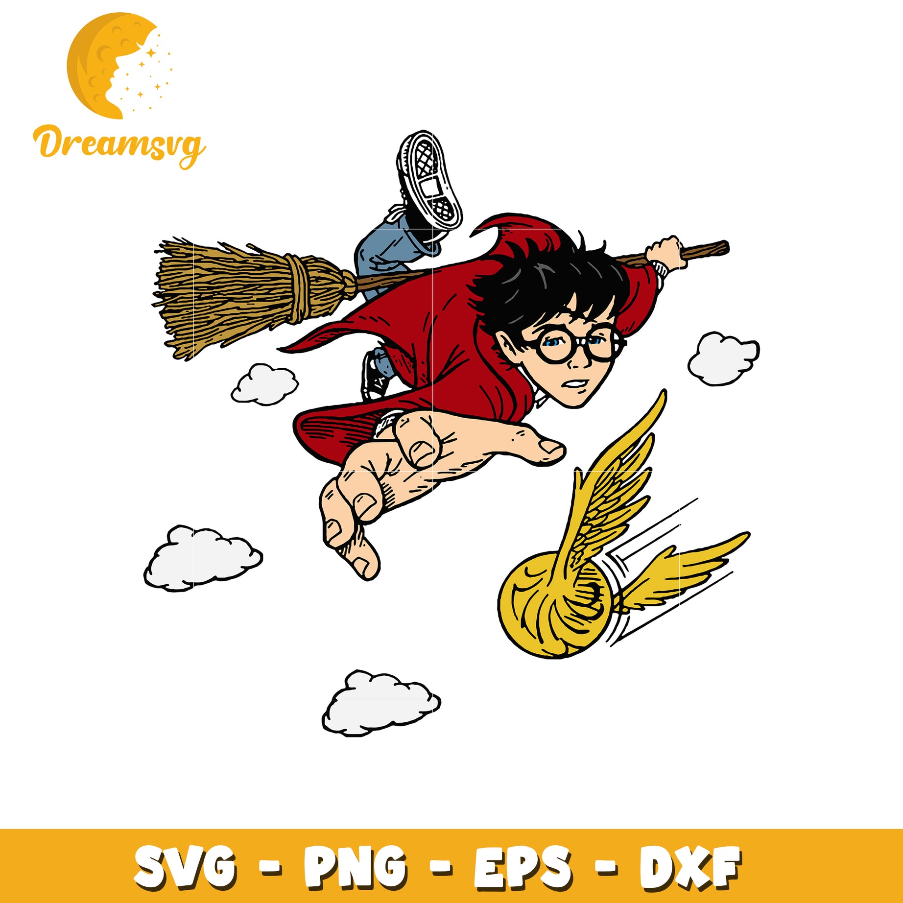 Harry Potter SVG Cut File Flying Broom