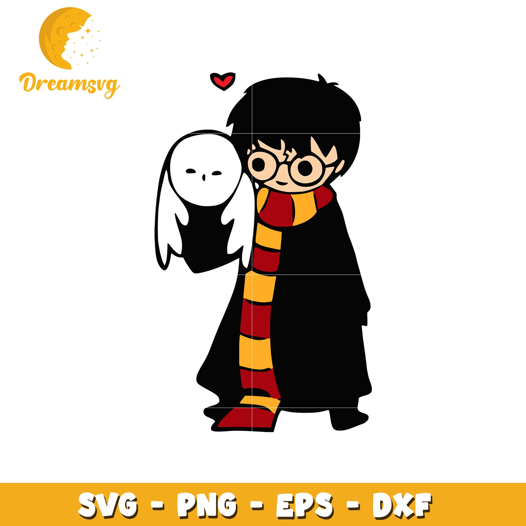 Harry Potter SVG Cut File with Hedwig