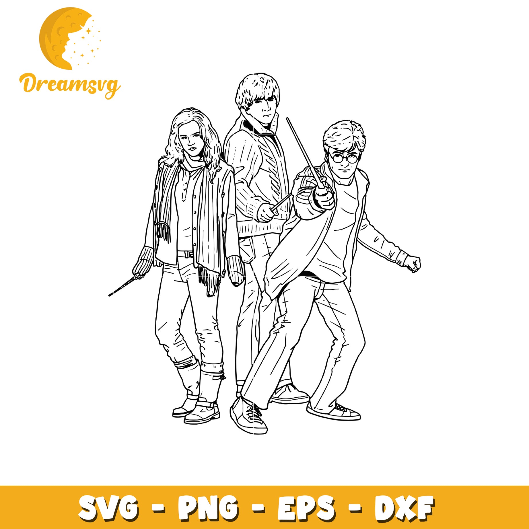 Harry Potter Trio SVG Cut File