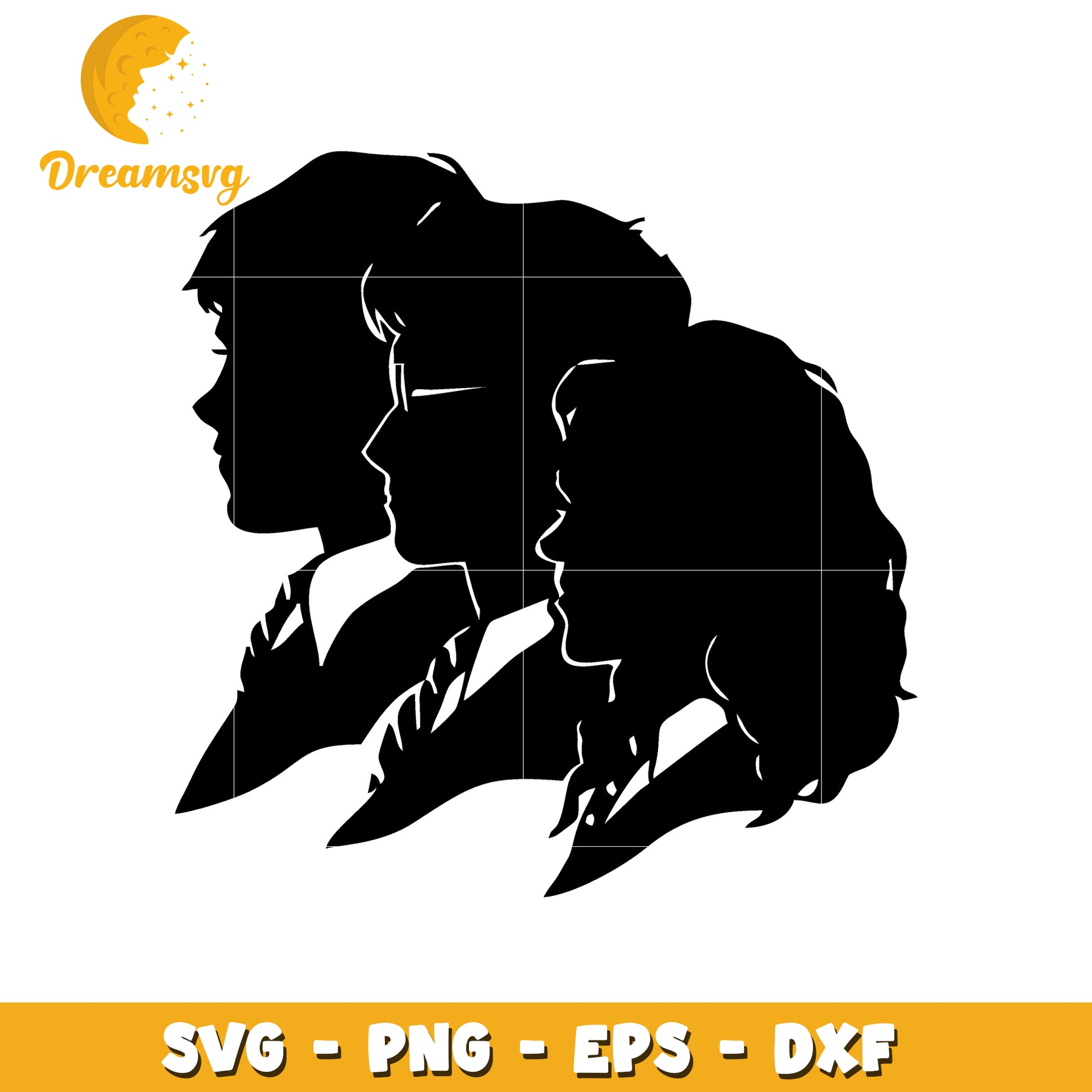 Harry Potter Trio Silhouette SVG