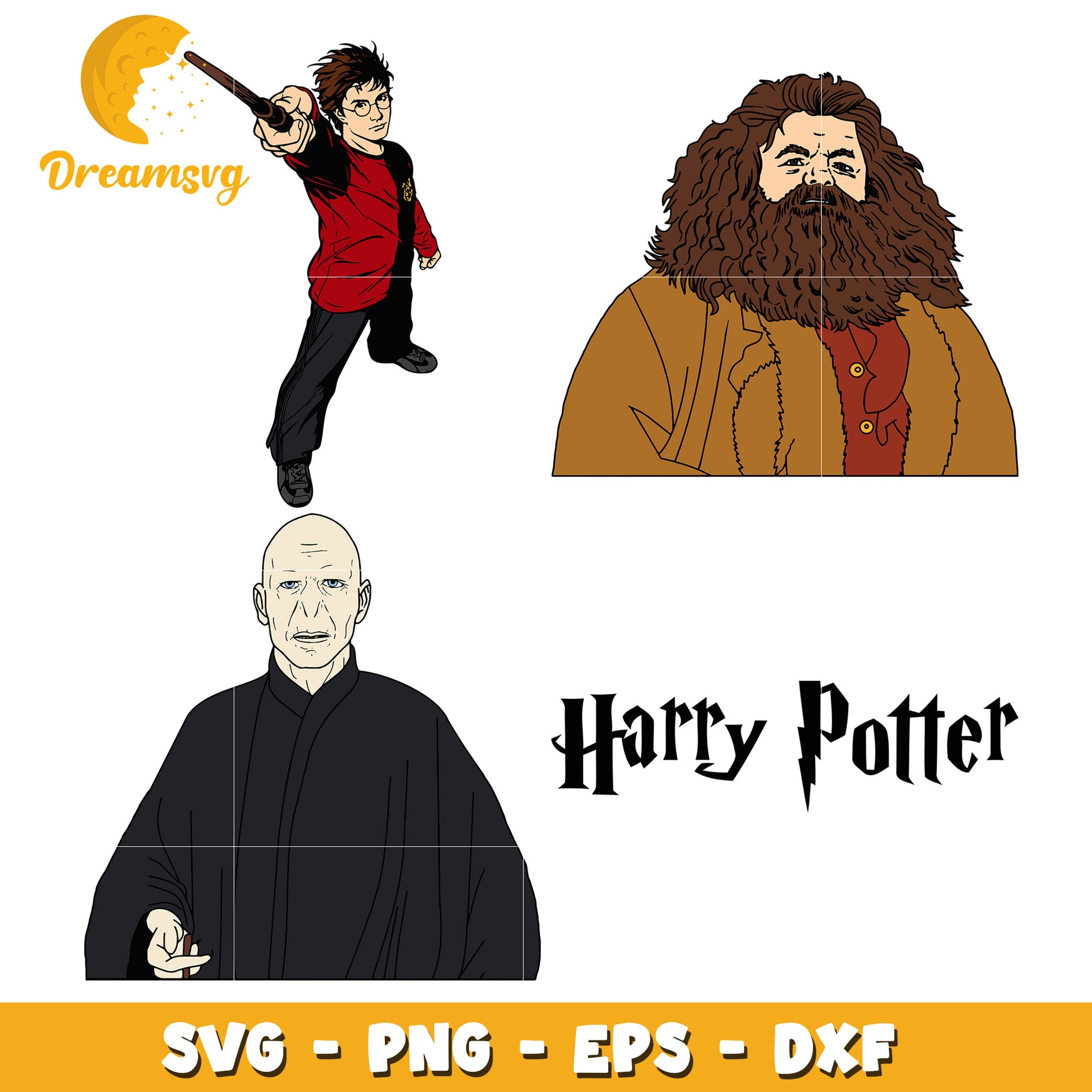 Harry potter wizard bundle svg, Harry Potter characters svg