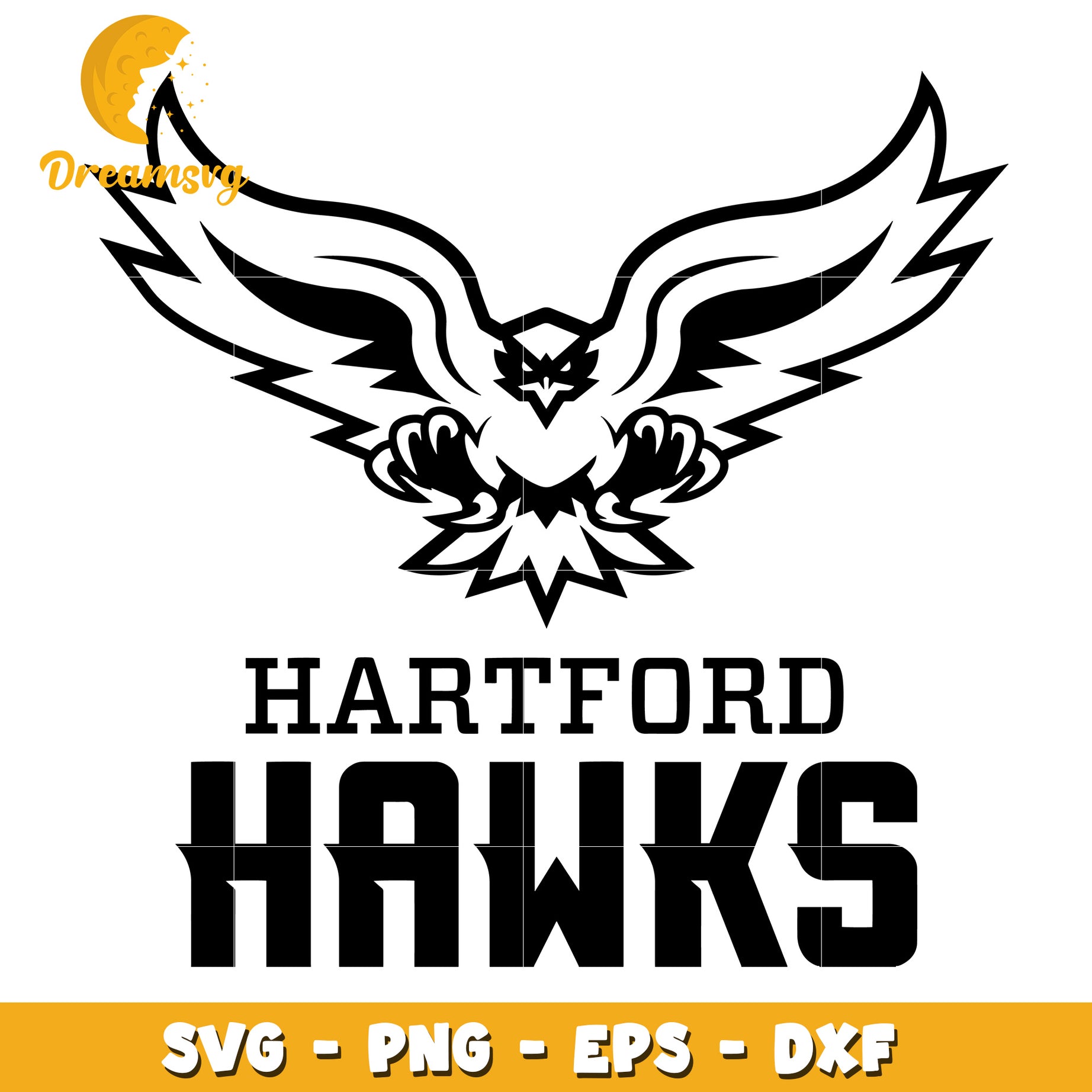Hartford Hawks Logo SVG File for Sports and Craft Projects