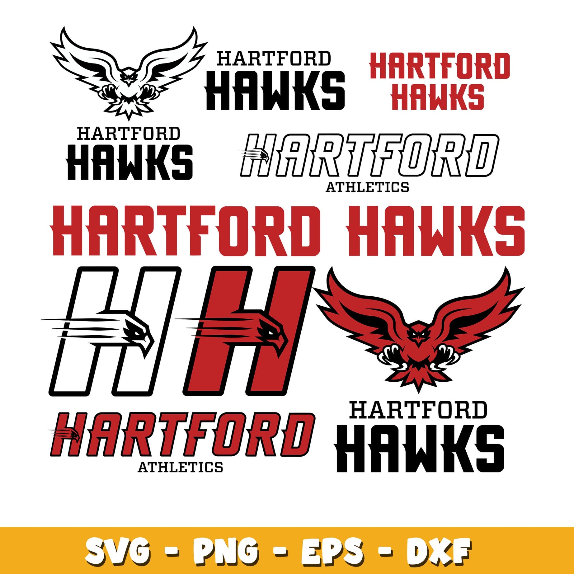  Hartford Hawks Bundle svg,  Hartford Hawks logo svg, ncaa svg 