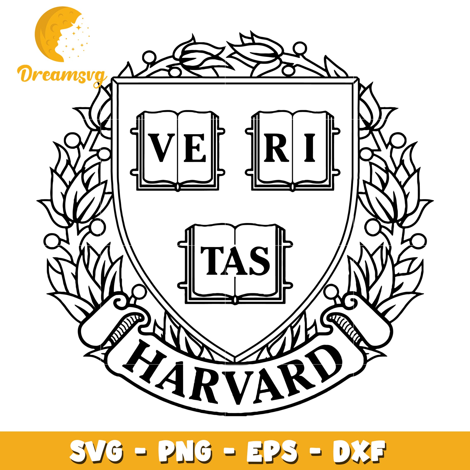 Harvard Crest SVG Cut File PNG EPS DXF