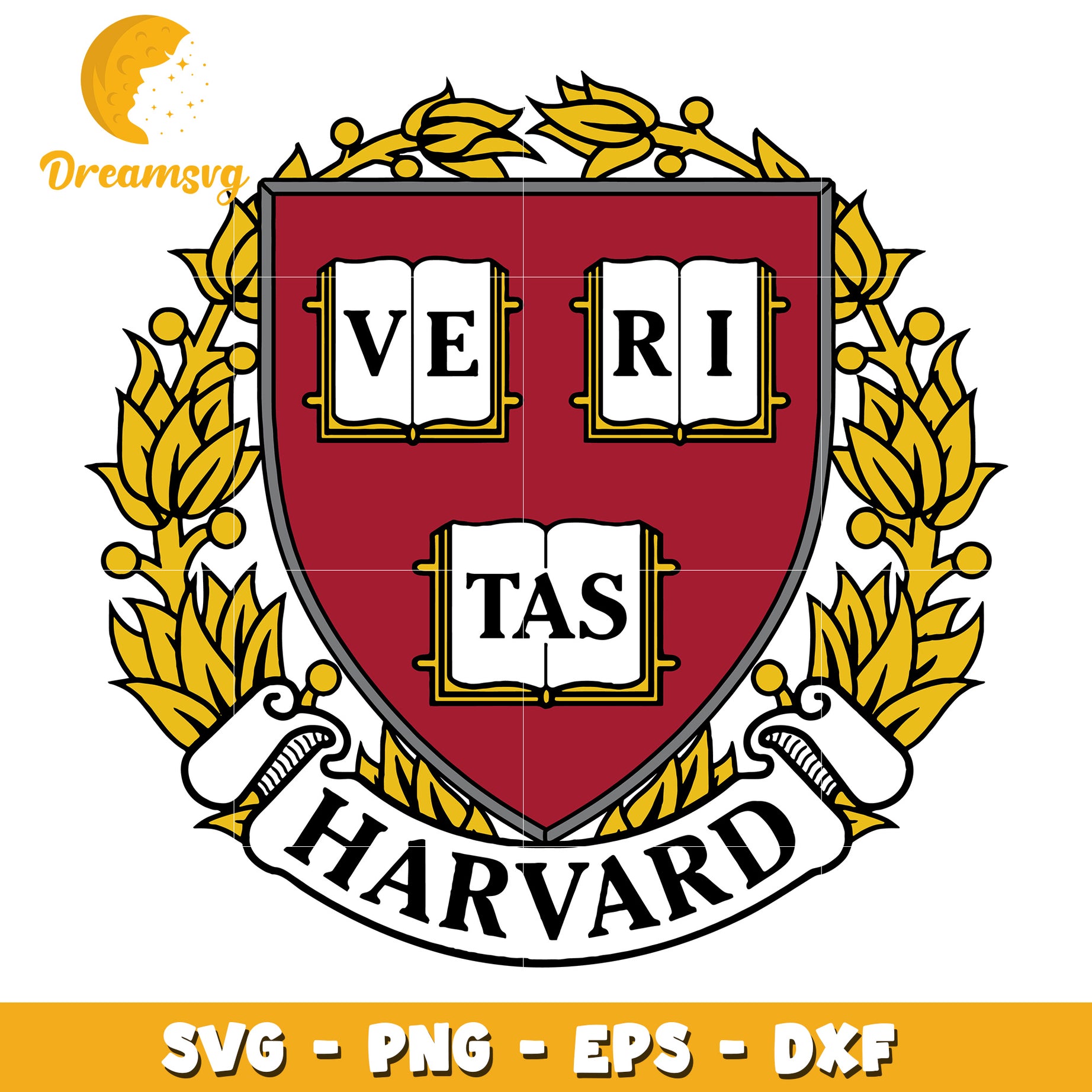 Harvard University Crest SVG Cut File