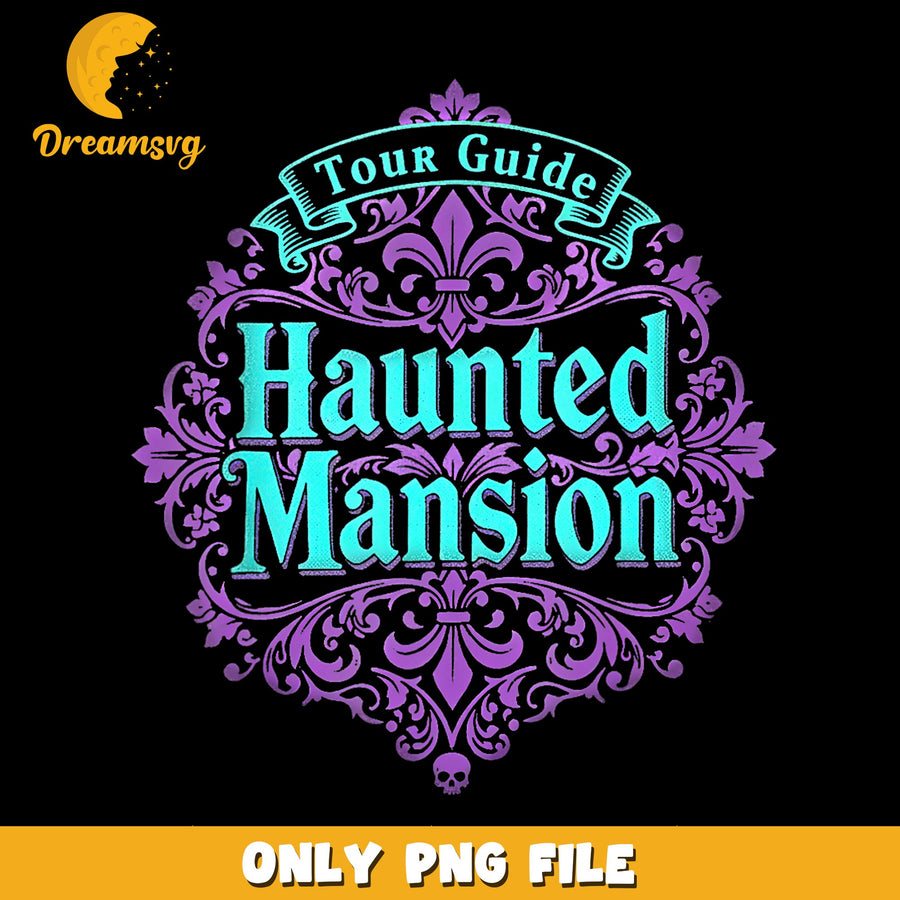 Haunted Mansion Tour Guide PNG, Disney Halloween Spooky, Magic PNG