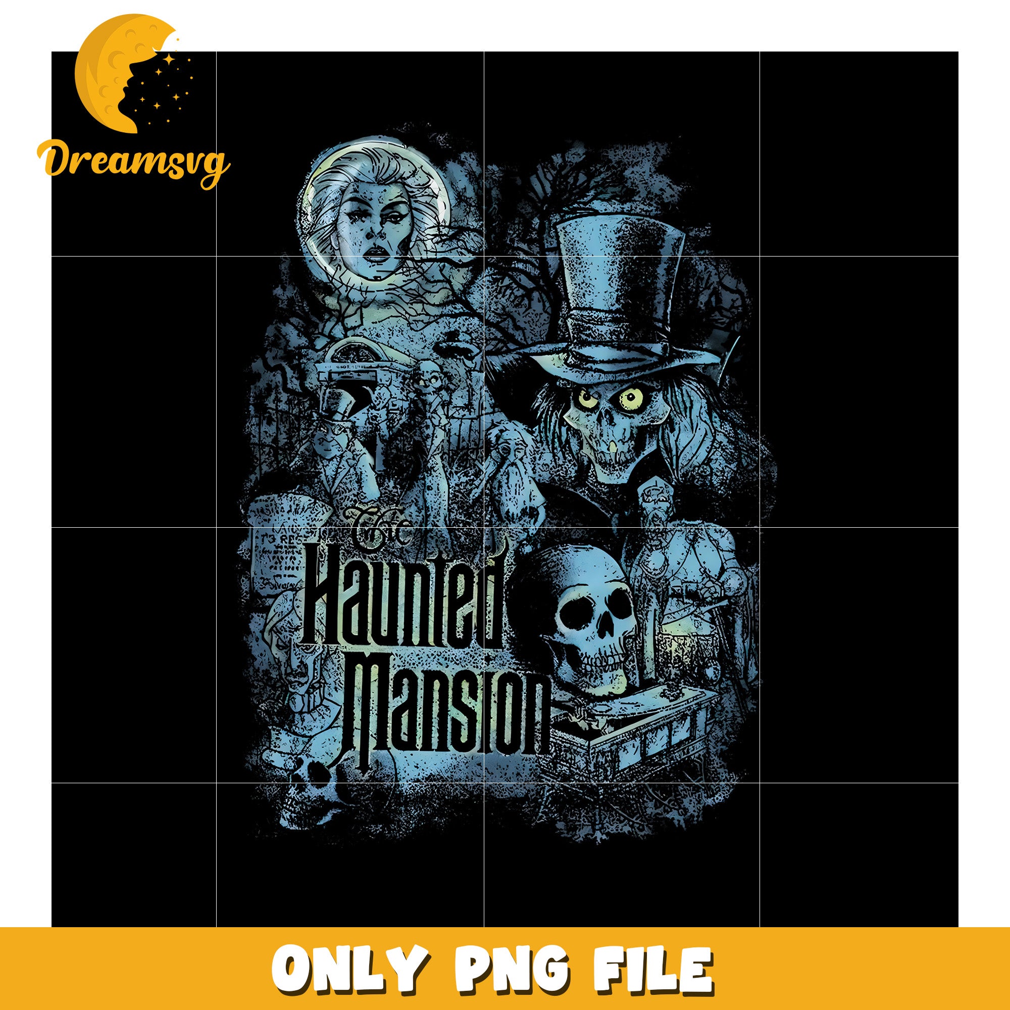 Haunted mansion design png, spooky house art png, halloween decor png