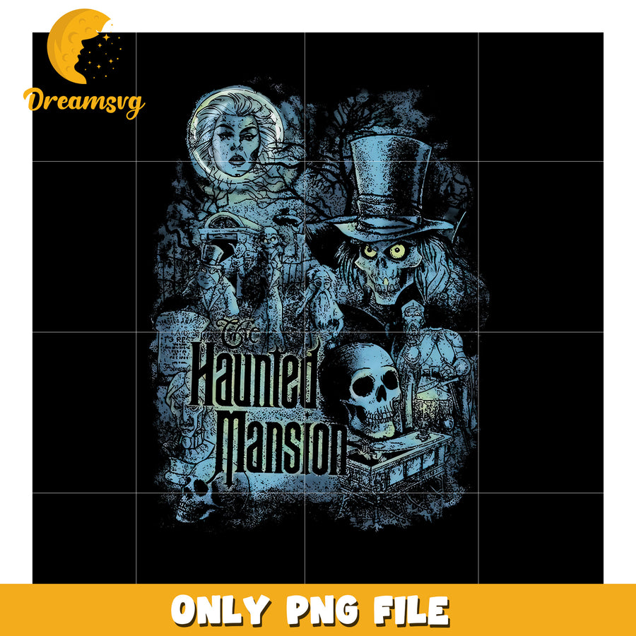 Haunted mansion design png, spooky house art png, halloween decor png