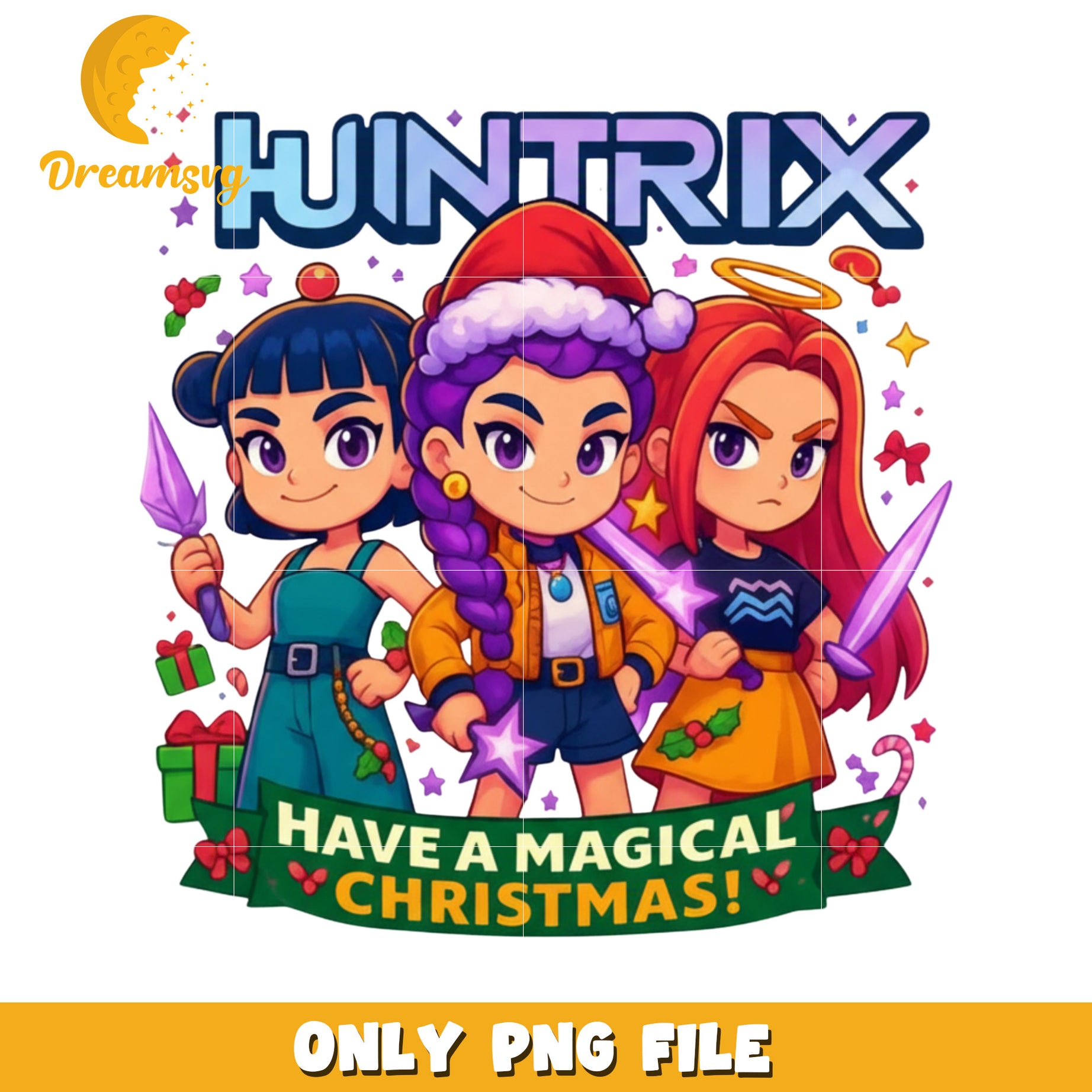 Have a magical christmas png, christmas songs png, demon hunters png