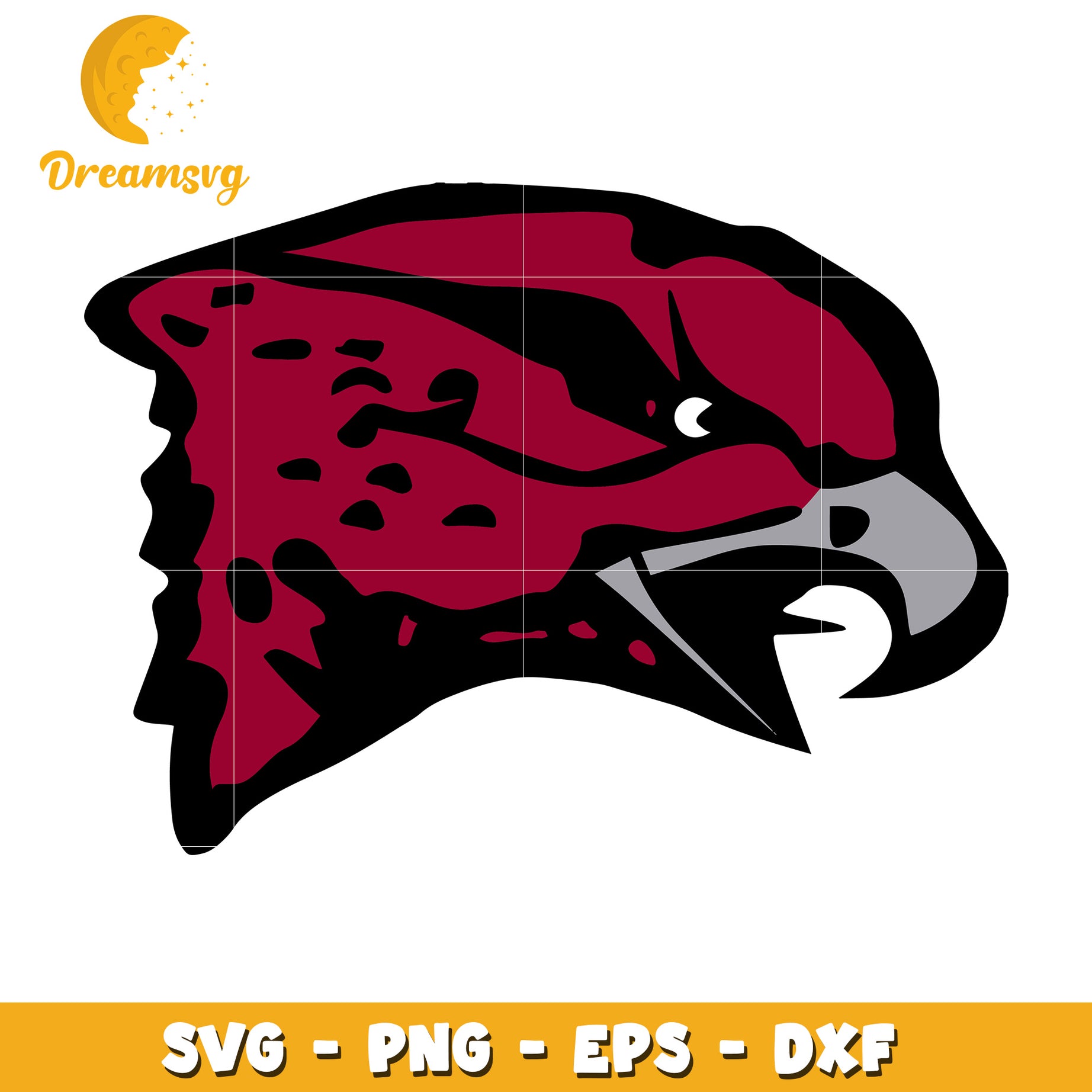 Hawk Head SVG PNG EPS DXF Cut File