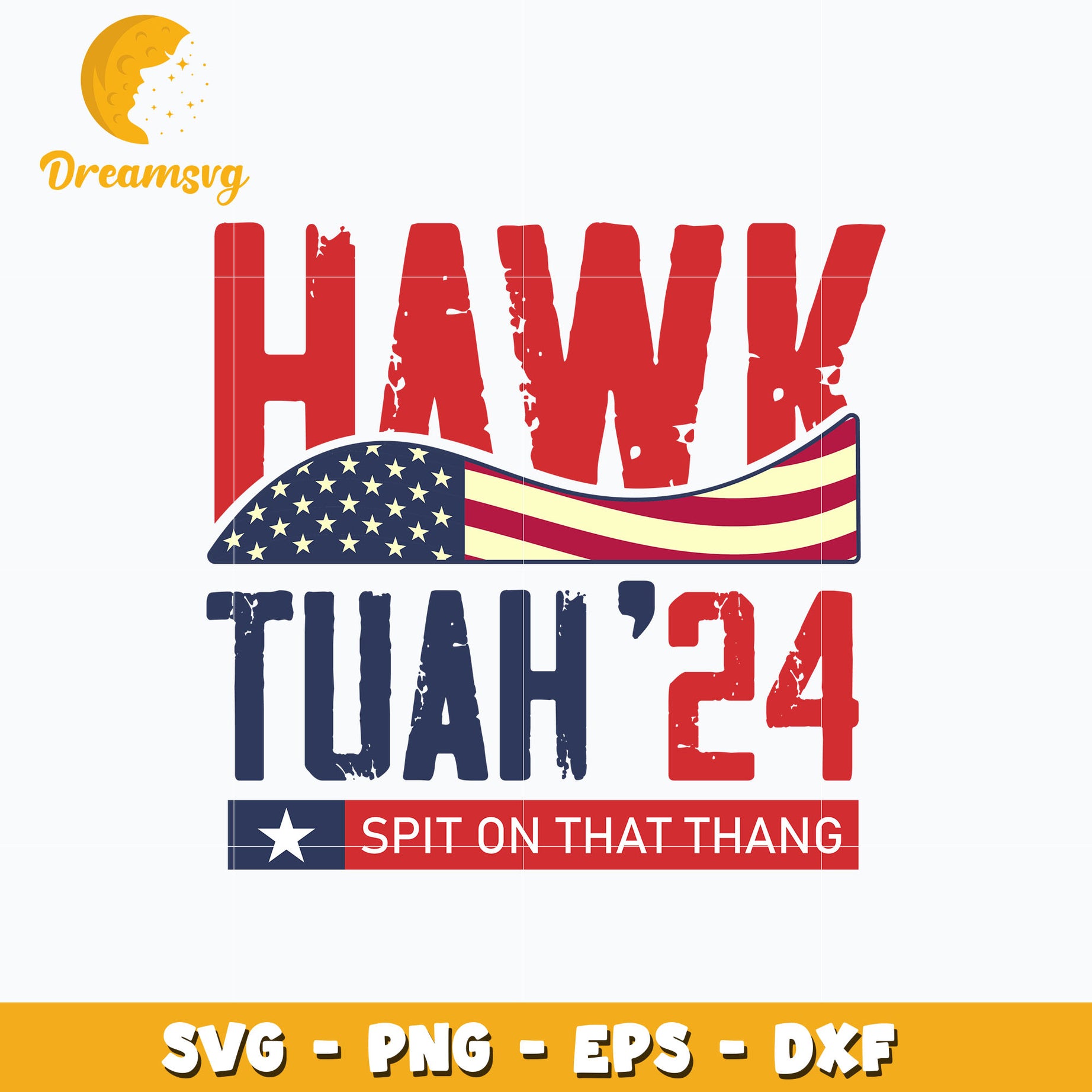 Hawk Tuah '24 design svg, flag america svg