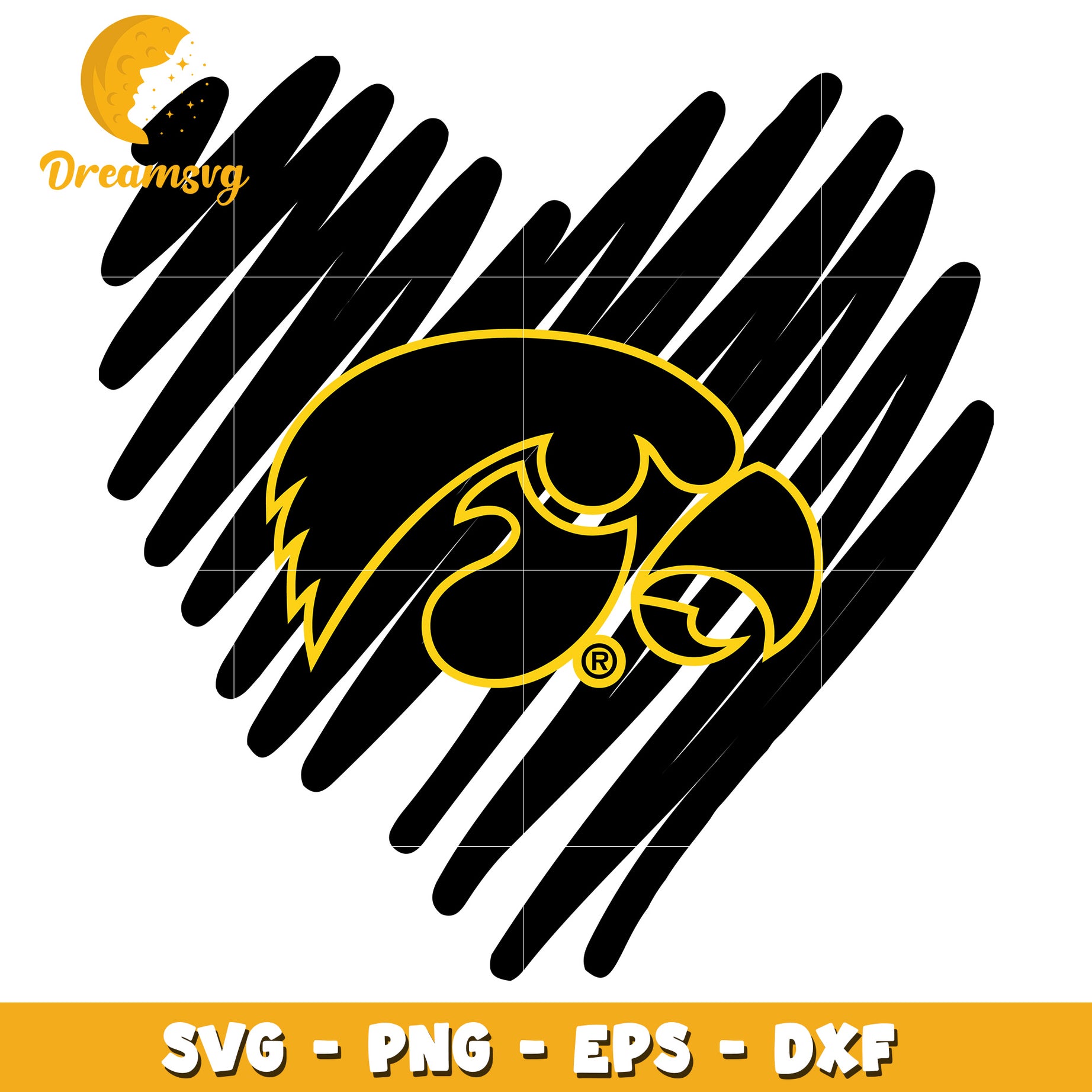 Hawkeye Heart SVG Cut File