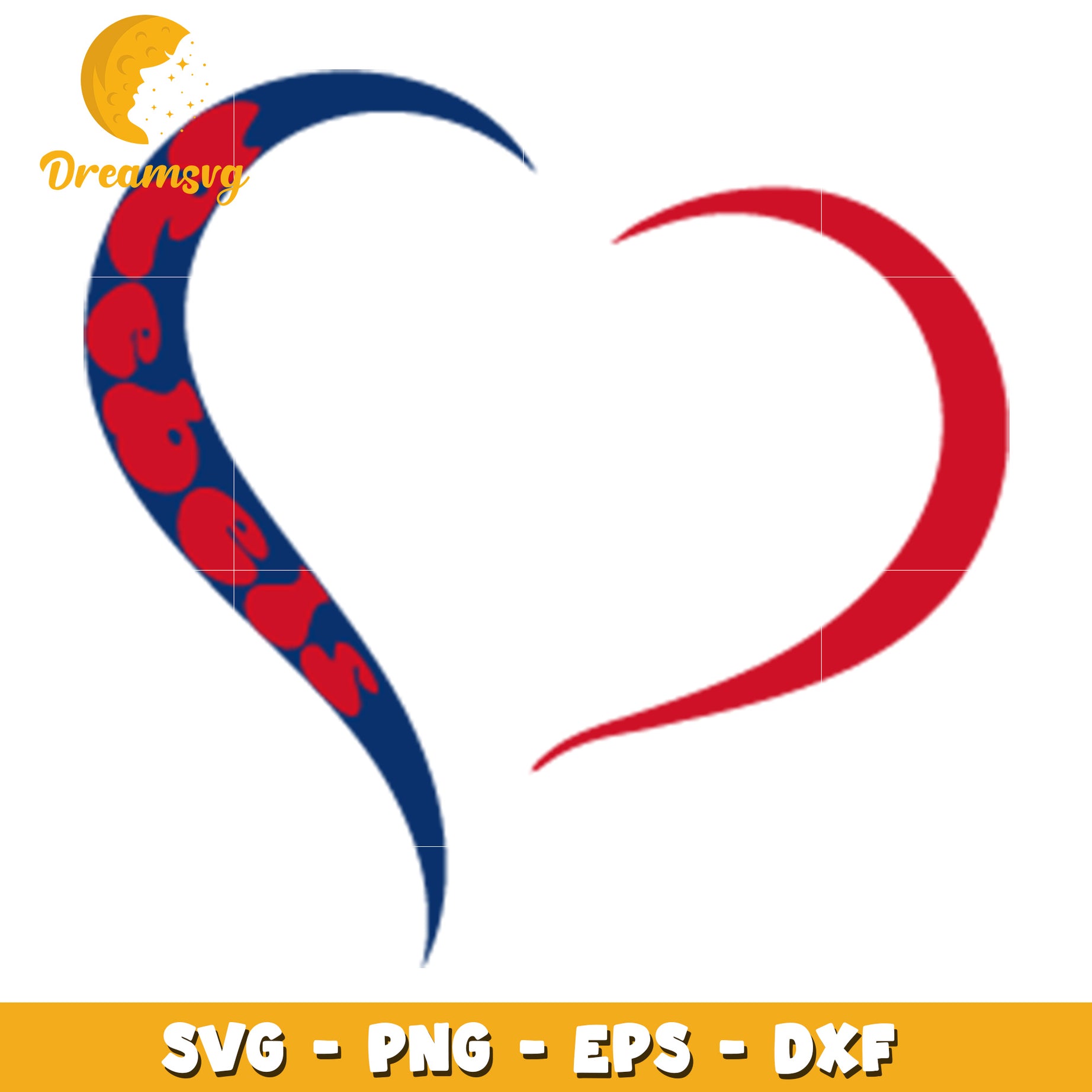 Heart Design SVG File with Text for Creative Projects