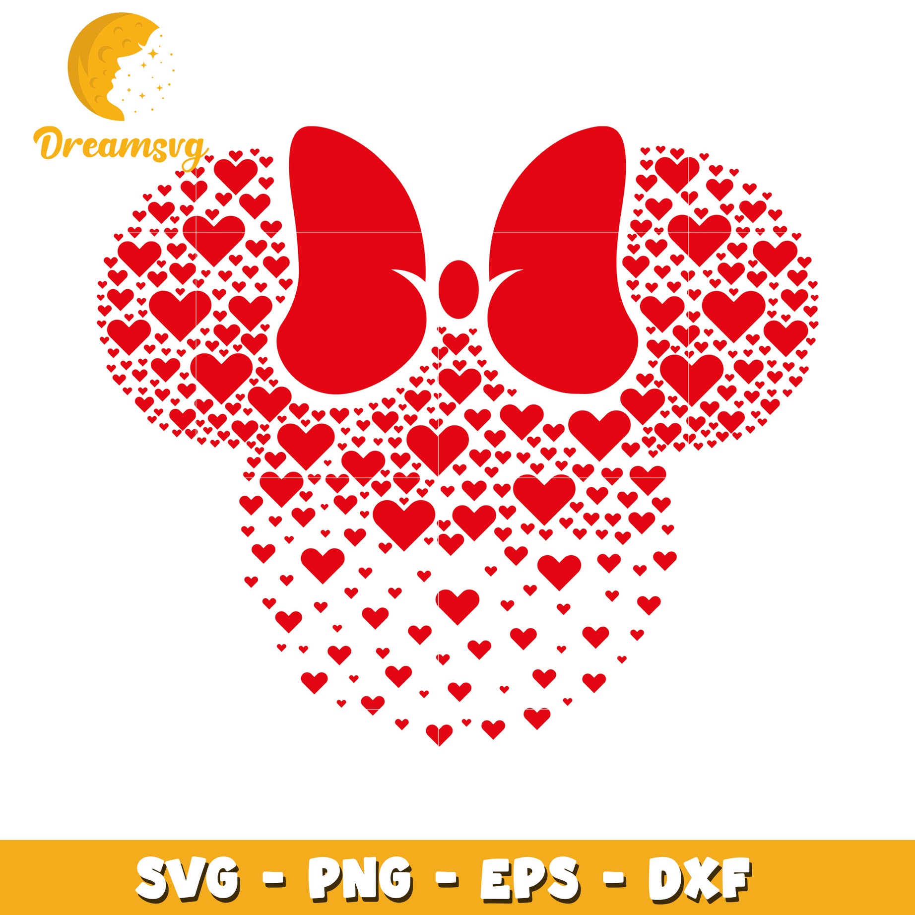 Heart Minnie Mouse Ears SVG Cut File