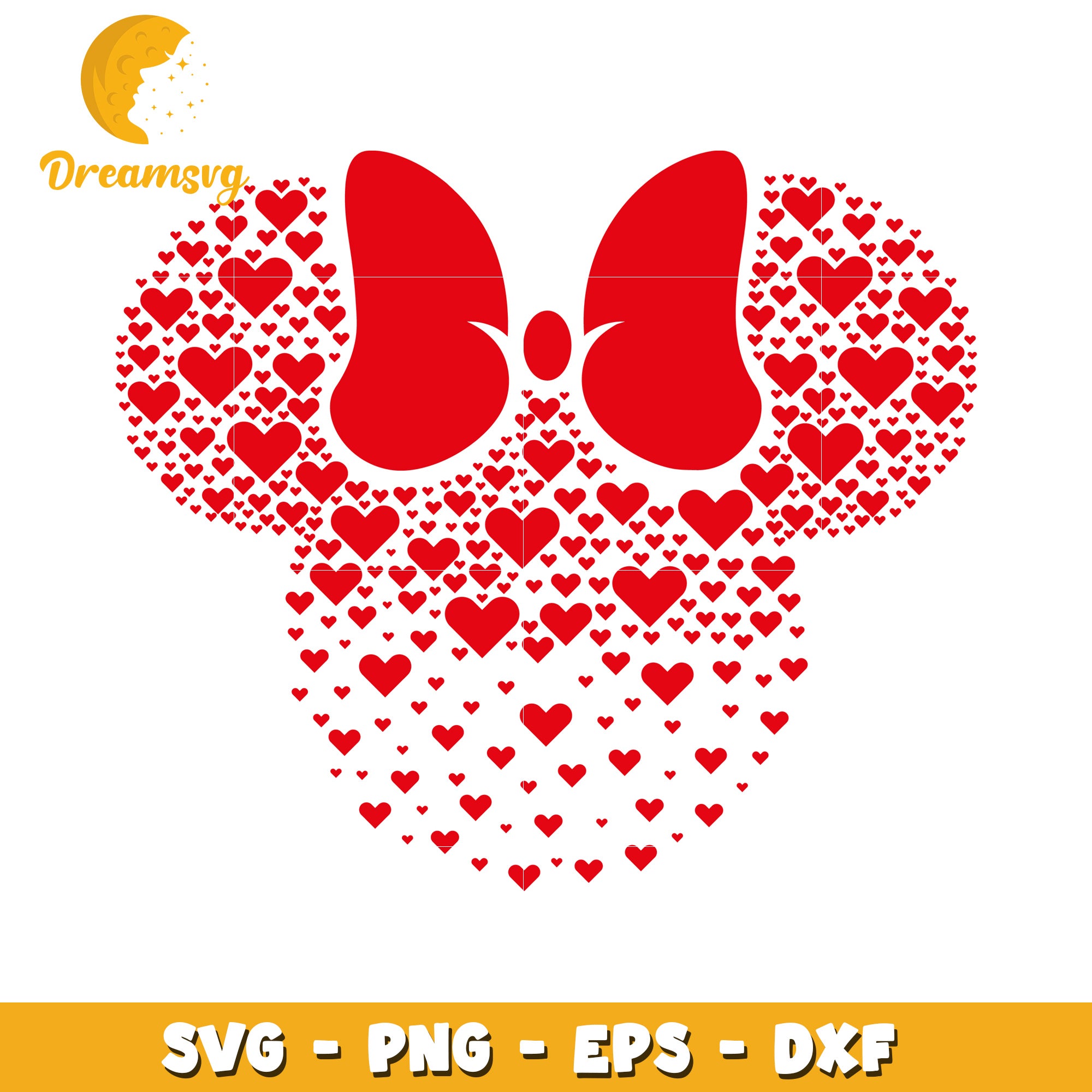 Heart Minnie Mouse Ears SVG Cut File
