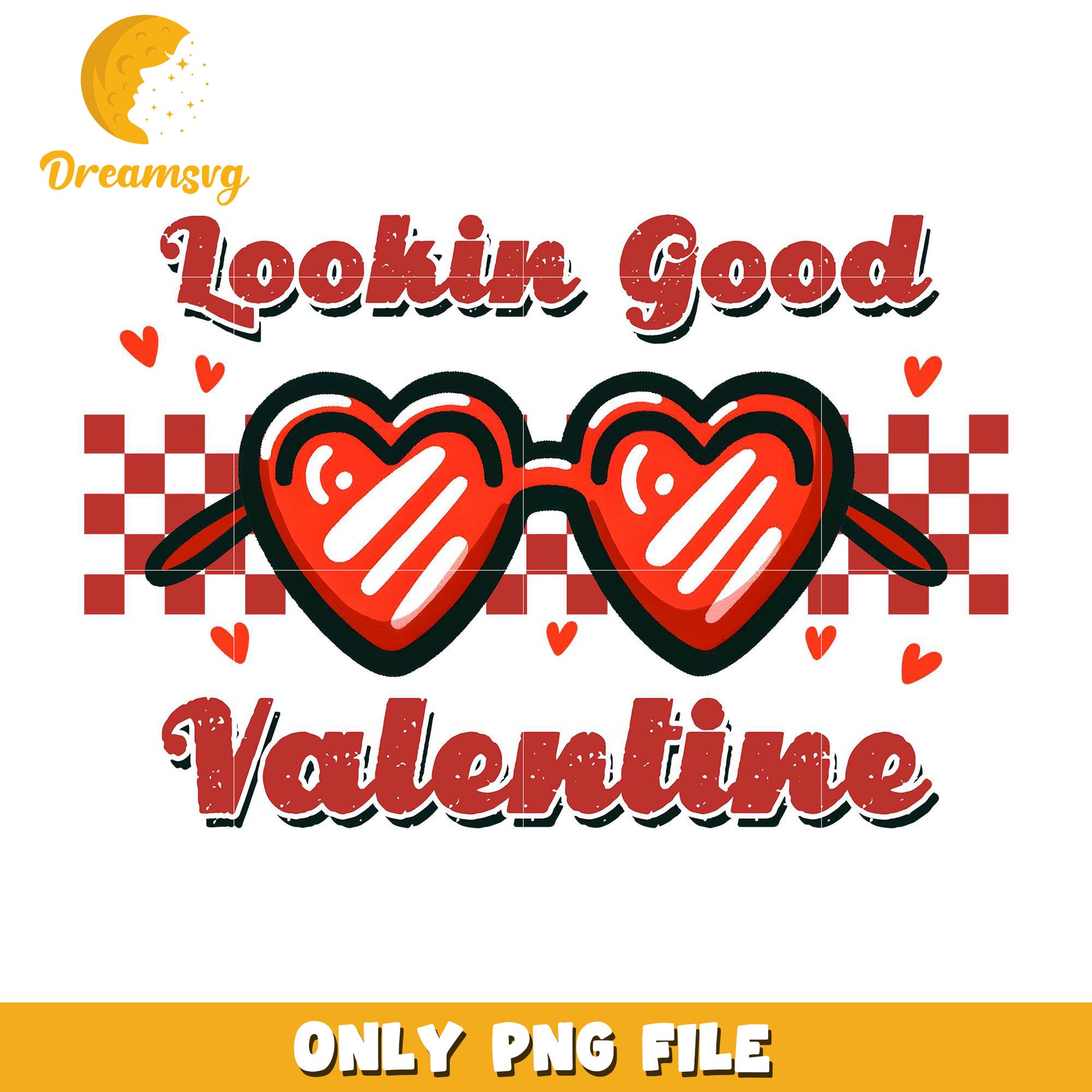 Heart glasses lookin good valentine png, good valentine gifts png