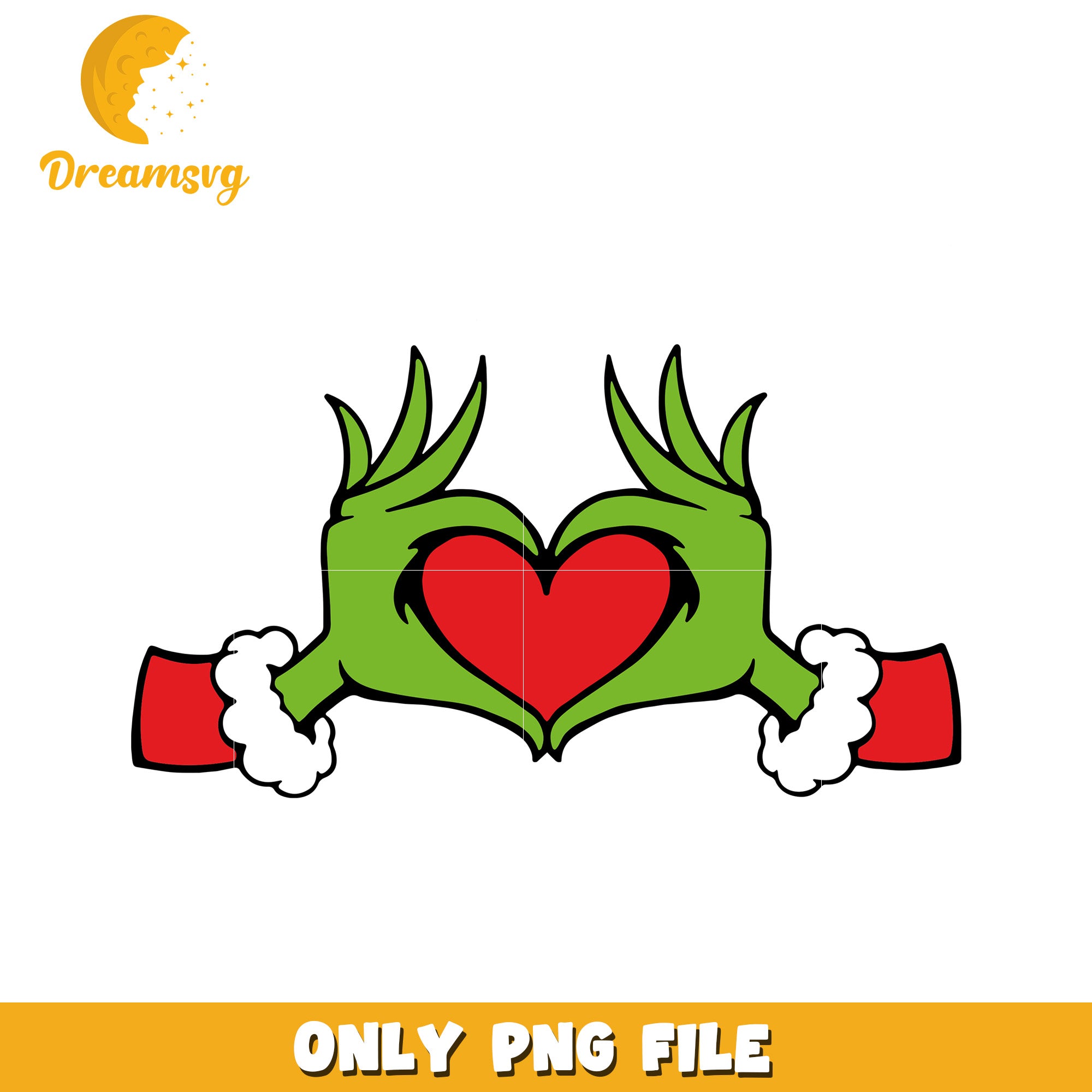 Heart grinch hand png, grinchy png, spirit christmas png