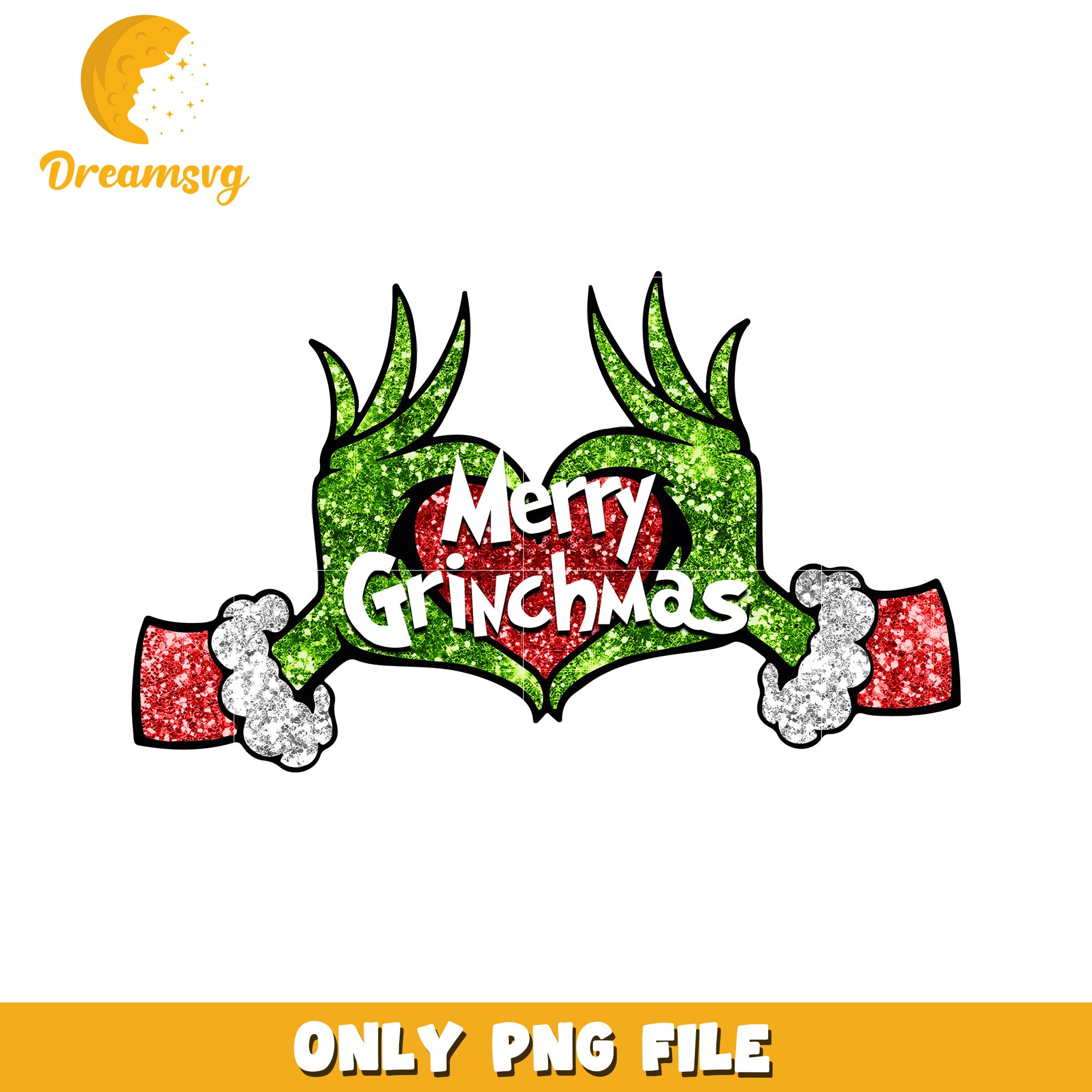 Heart handmade grinch png, grinch green​ png, grinch logo png
