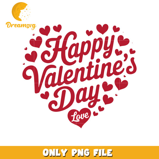 Heart happy valentine's day design png, heart png, valentine png