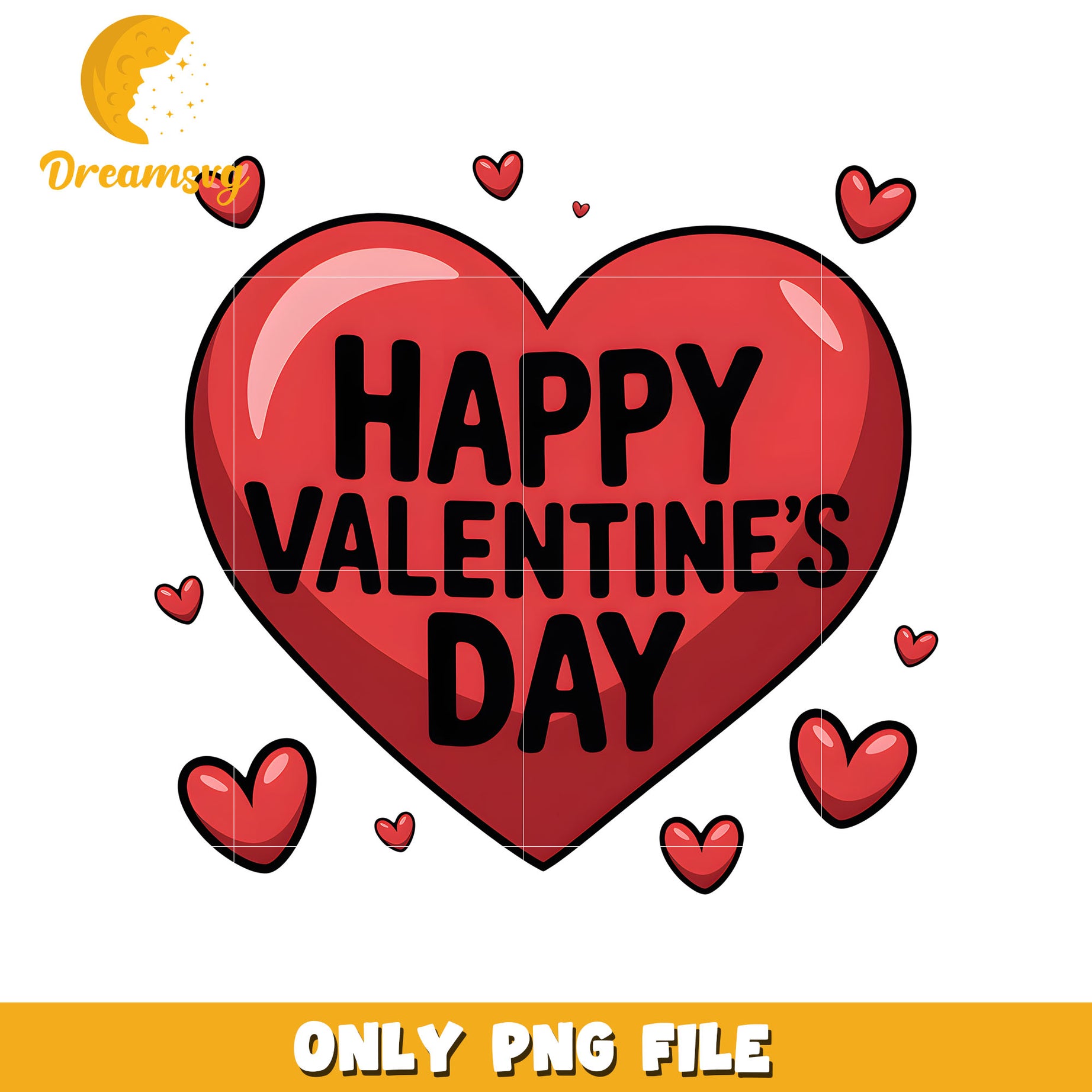 Heart shape happy valentine's day png, heart png, valentine png