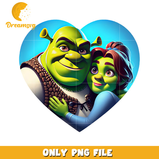 Heart shrek and fiona png, shrek and fiona png, disney shrek png