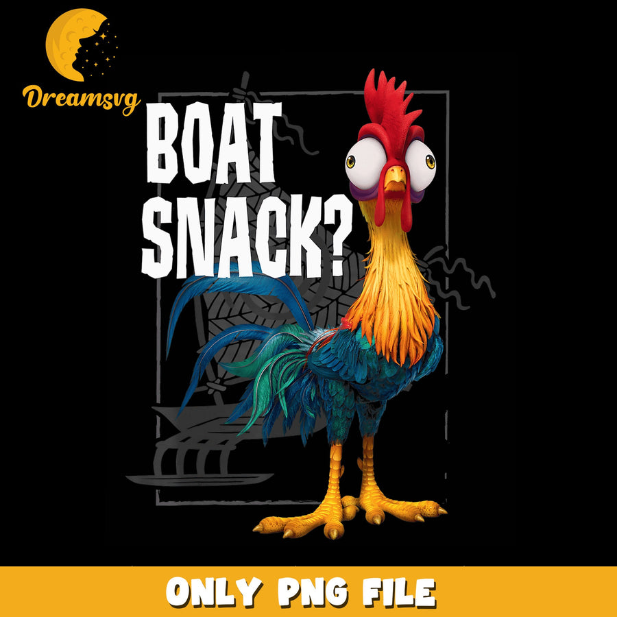 Hei Hei Boat Snack Moana Disney PNG, Funny Rooster, Humor PNG