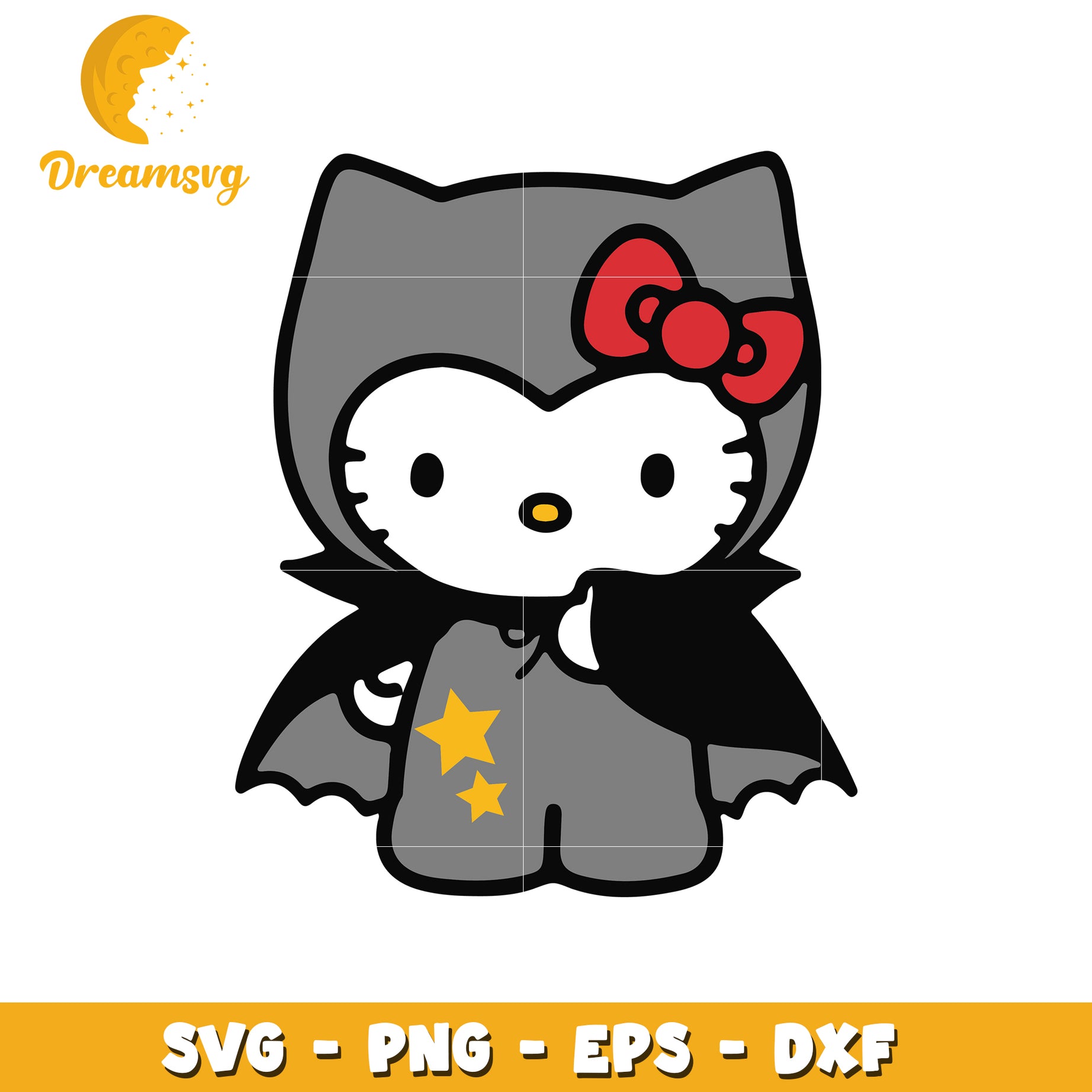 Hello Kitty Bat Costume SVG Cut File