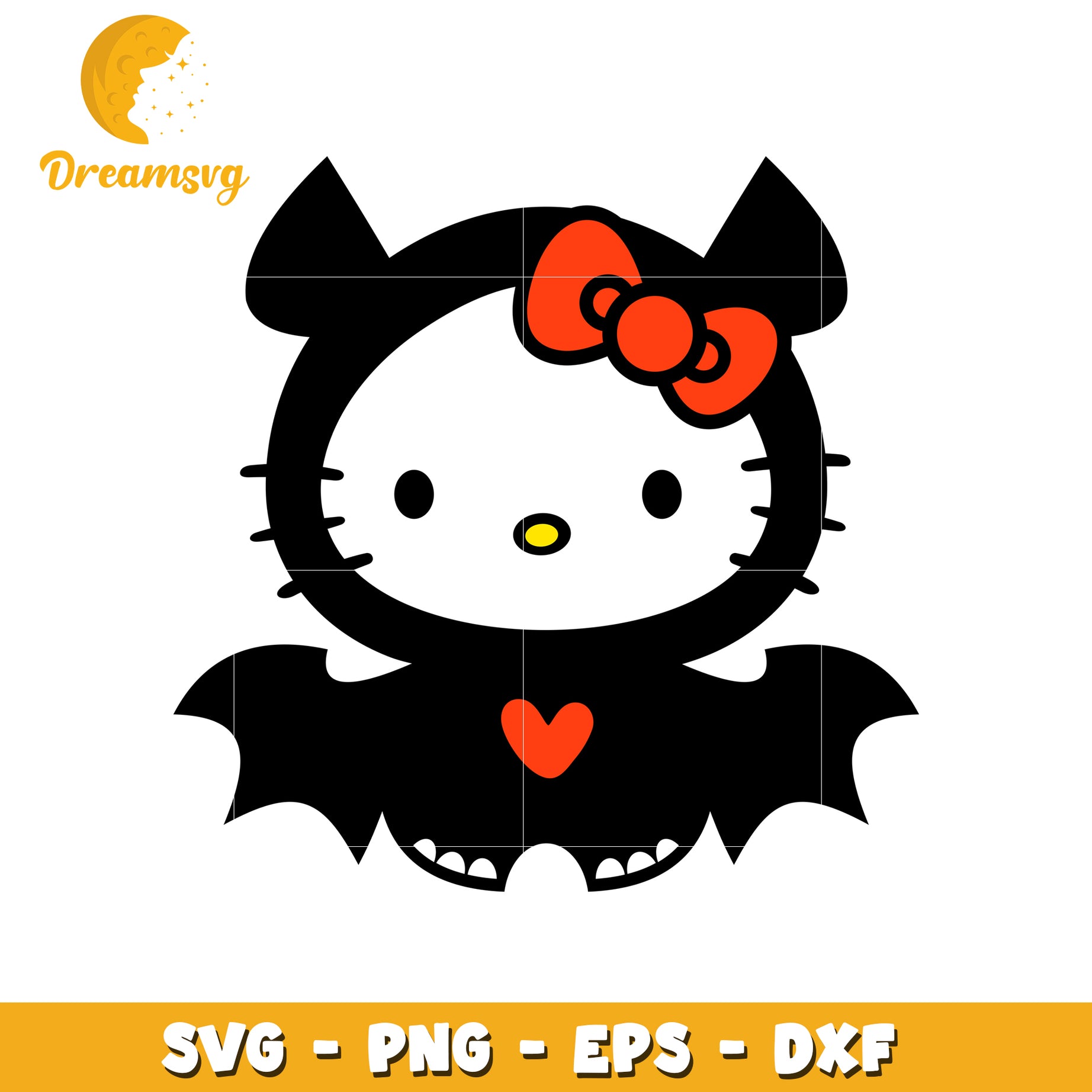 Hello Kitty Bat SVG PNG EPS DXF