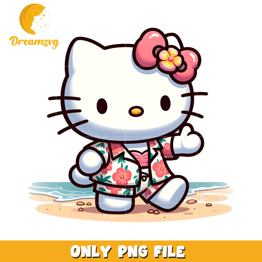 Hello Kitty Beach PNG Cute Summer Clipart