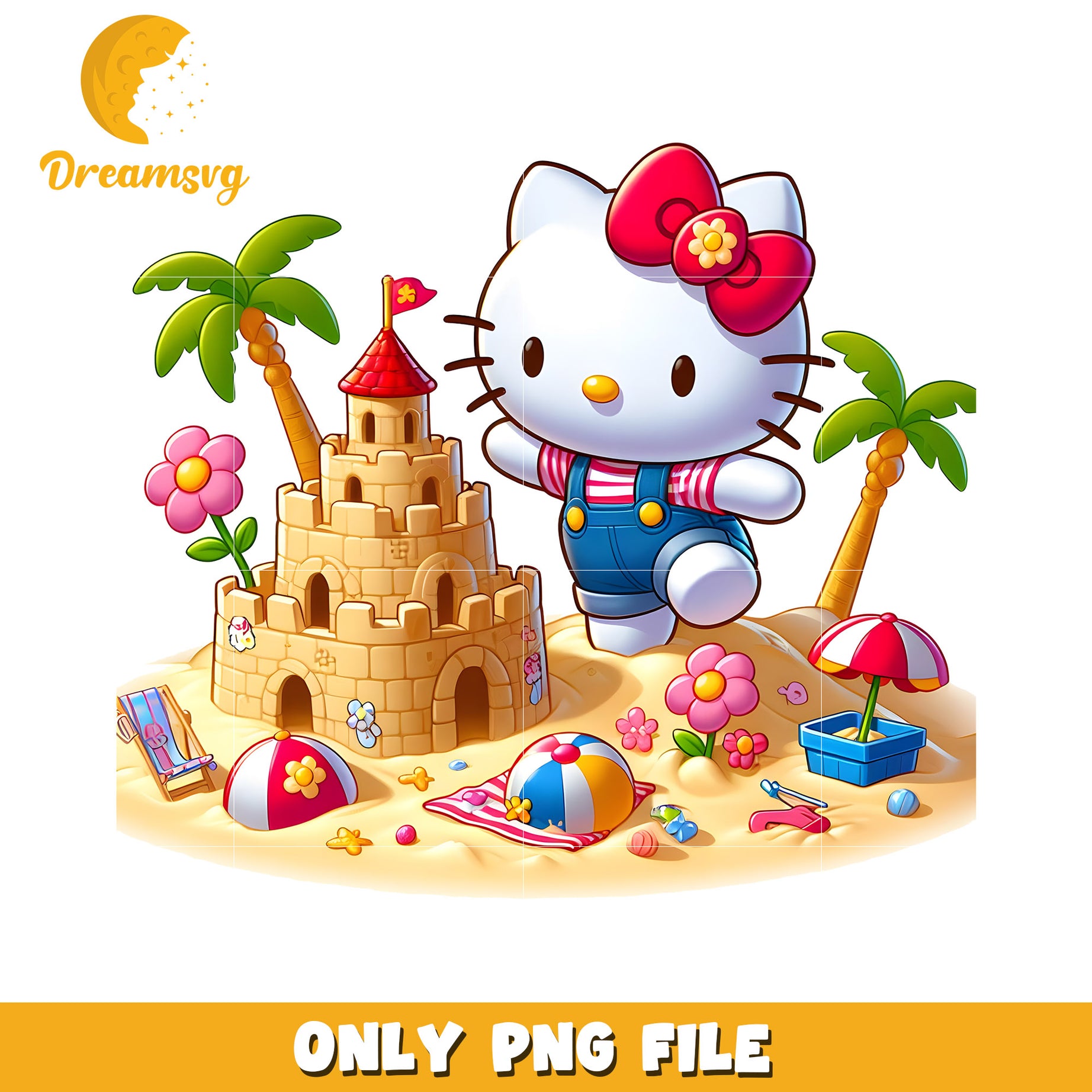 Hello Kitty Beach PNG Image – DreamSVG Store