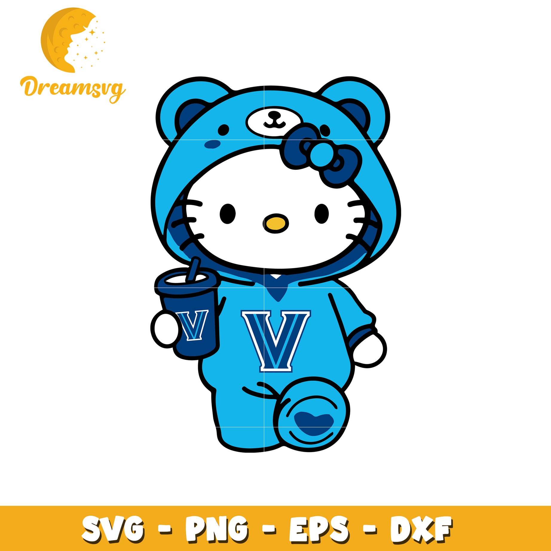 Hello Kitty Bear SVG Design Cute Fan Art Style