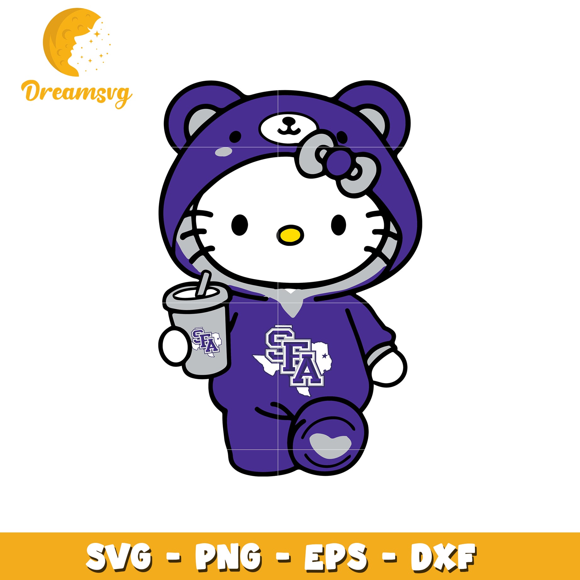 Hello Kitty Bear SVG Design for Fans of SFA Theme