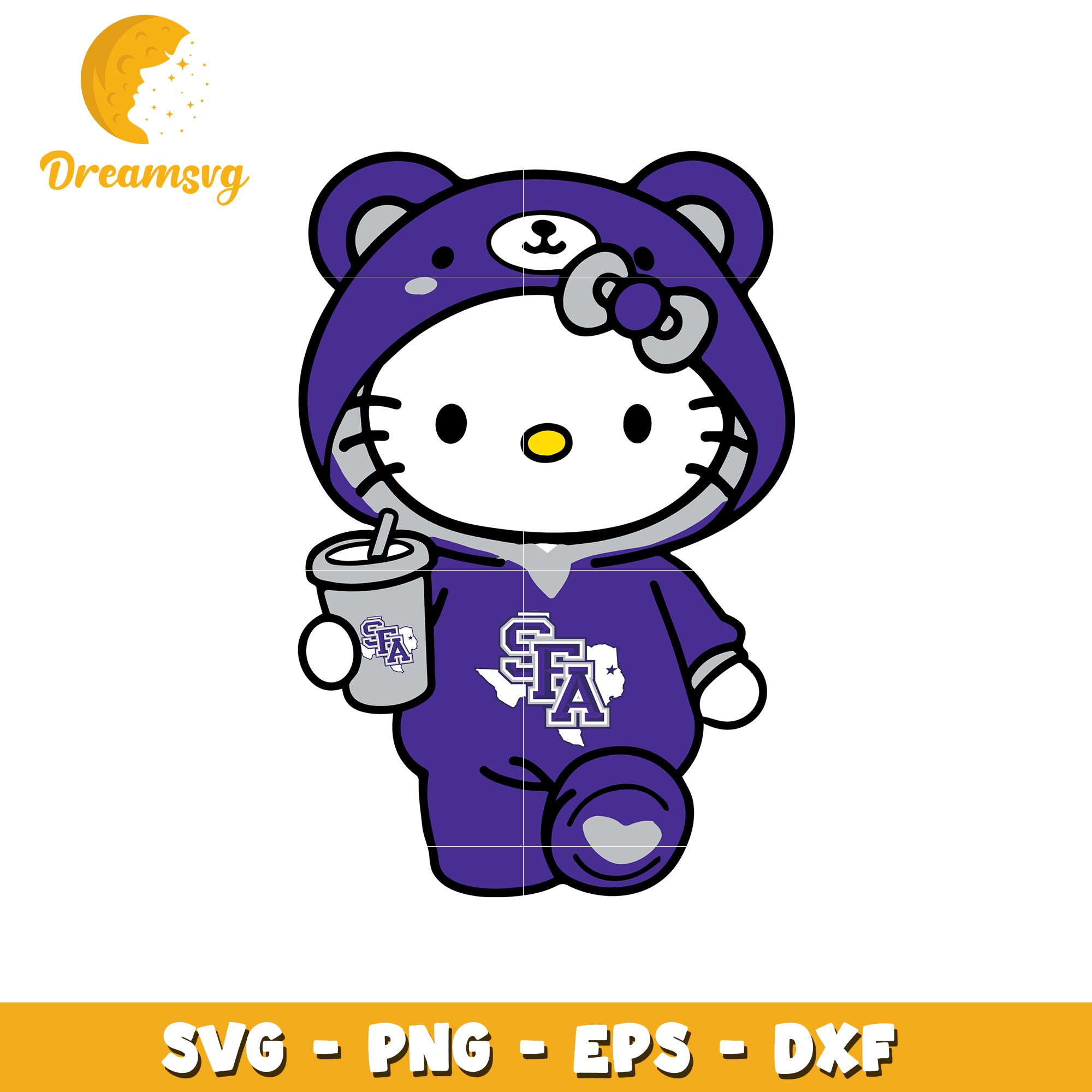 Hello Kitty Bear SVG Design for Fans of SFA Theme